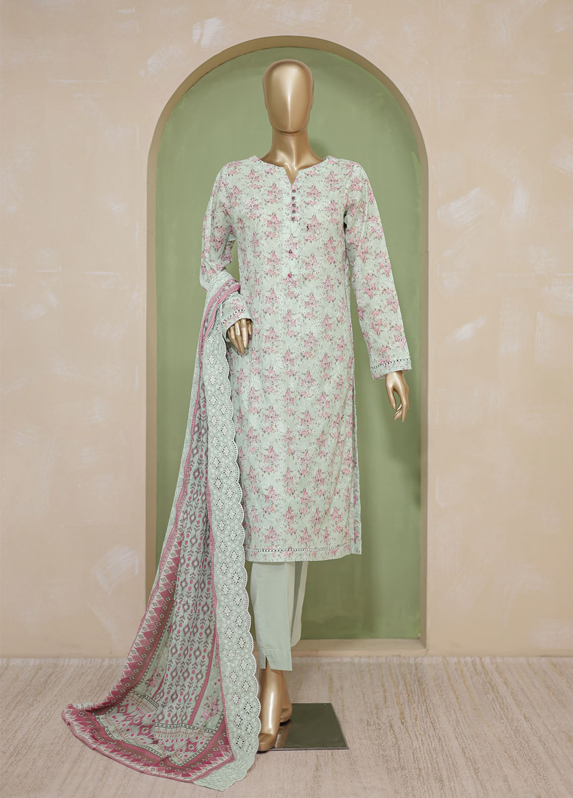 Dhagakari By HZ Textile Embroidered Lawn Unstitched 3 Piece Suit - HZ24DL PDE-726