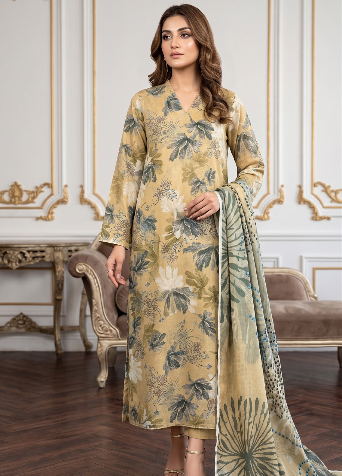 Dr Print By Schick Printed Lawn 2 Piece Unstitched Suit SDH26DPV14 D-03