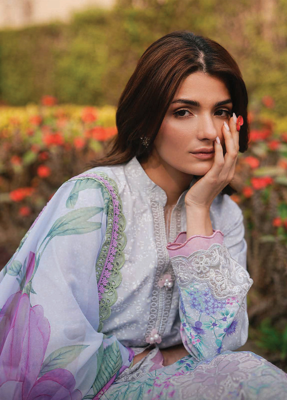 Eid Luxe By Zarqash Luxury Embroidered Lawn 3 Piece Unstitched Suit ZQ26ELL D-ZQ-03