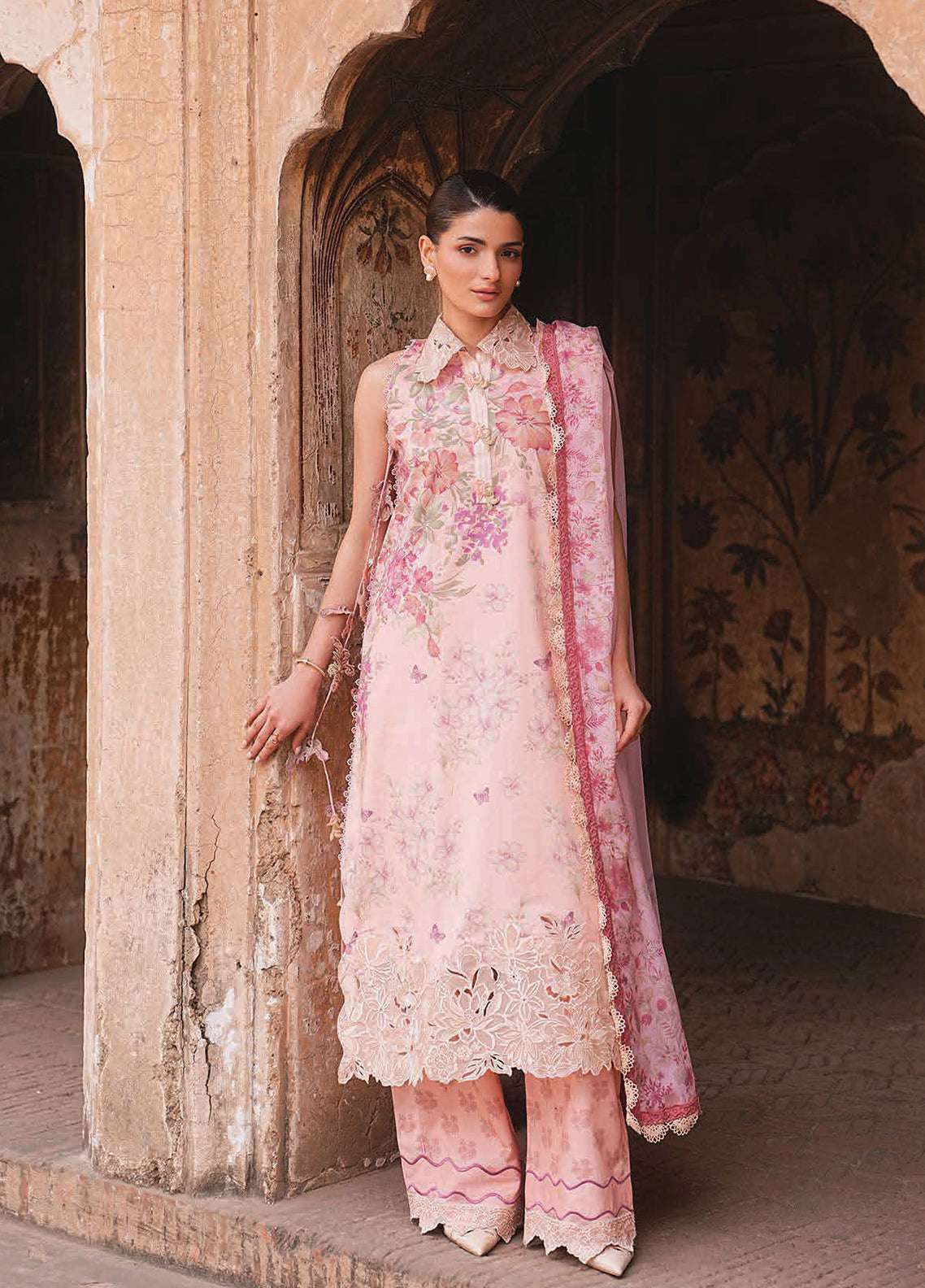 Eid Luxe By Zarqash Luxury Embroidered Lawn 3 Piece Unstitched Suit ZQ26ELL D-ZQ-07