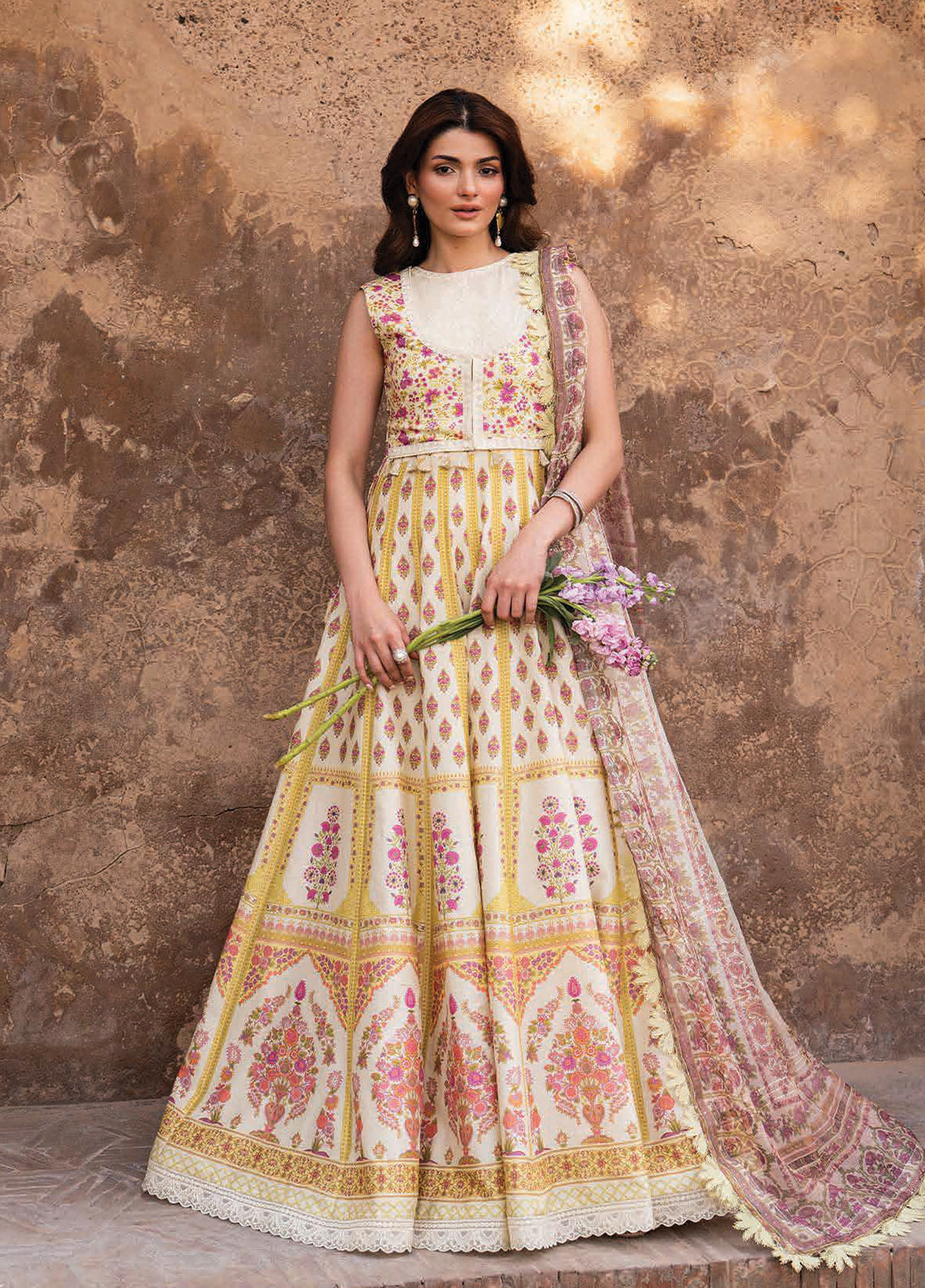 Eid Luxe By Zarqash Luxury Embroidered Lawn 3 Piece Unstitched Suit ZQ26ELL D-ZQ-13