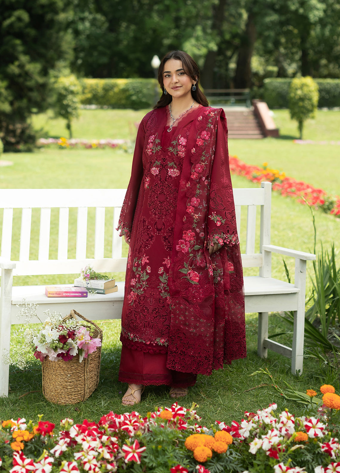 Elaf Premium Luxury Lawn 3 Piece Unstitched Suit EF26LLV2 D-ELQ-4A FALLING PETALS