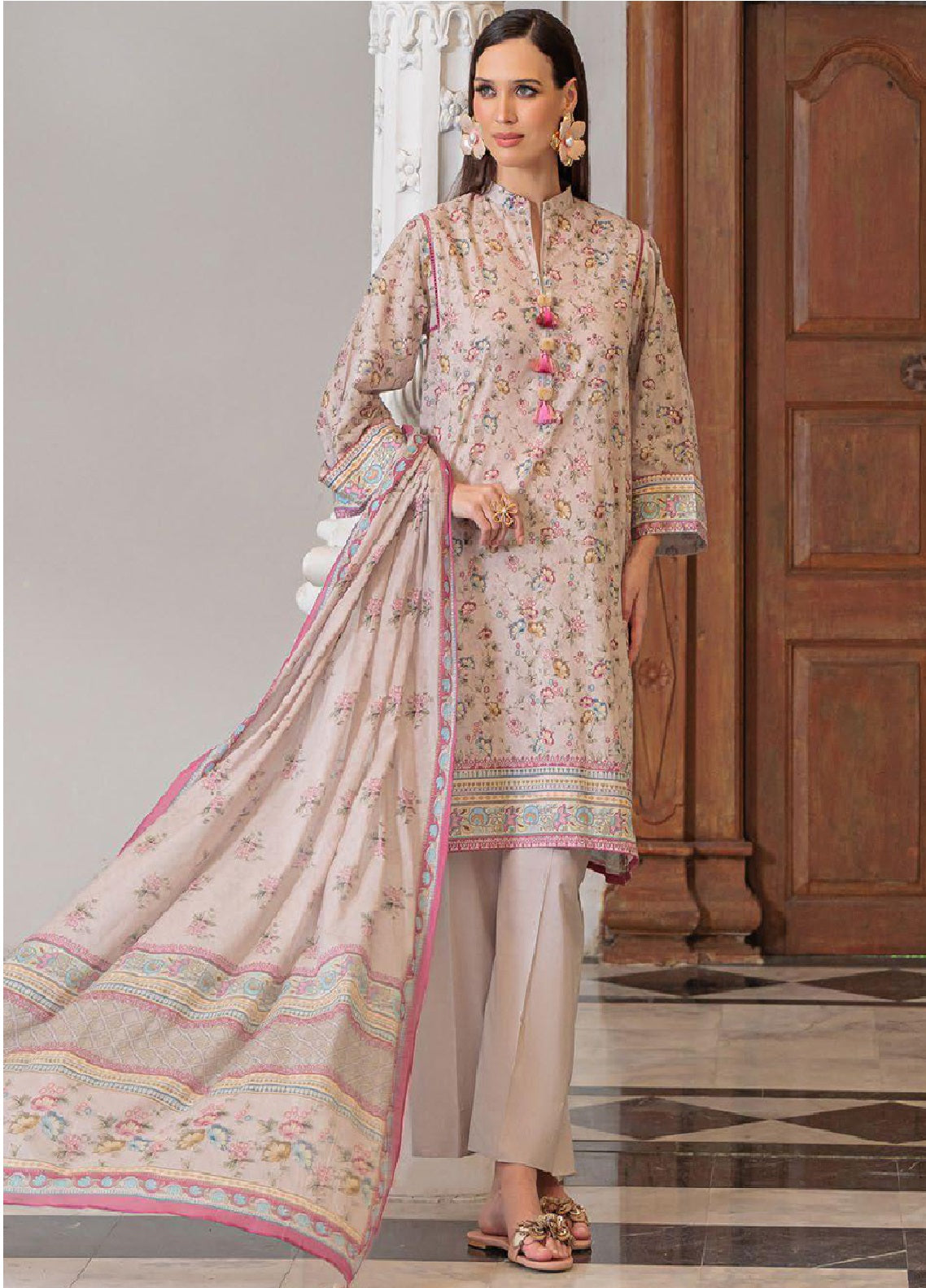 Elora A Floral By Gul Ahmed Printed Lawn 3 Piece Unstitched Suit GA26EAF D-CL 62119B