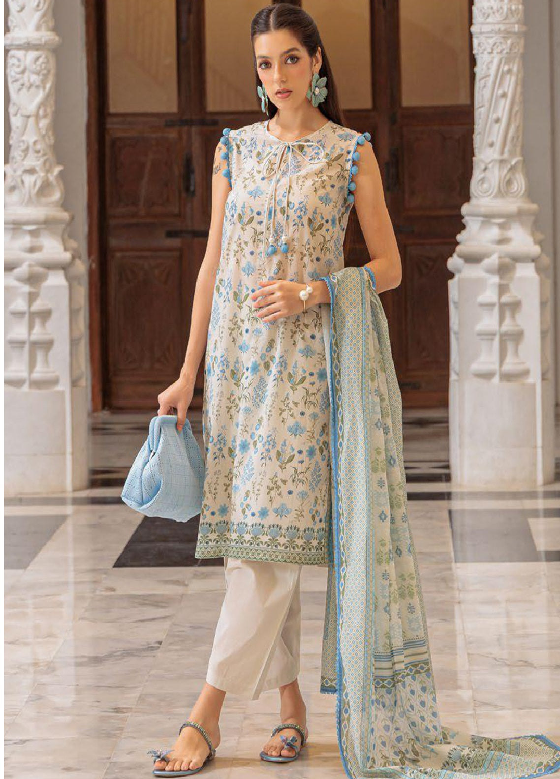 Elora A Floral By Gul Ahmed Printed Lawn 3 Piece Unstitched Suit GA26EAF D-CL 62121A