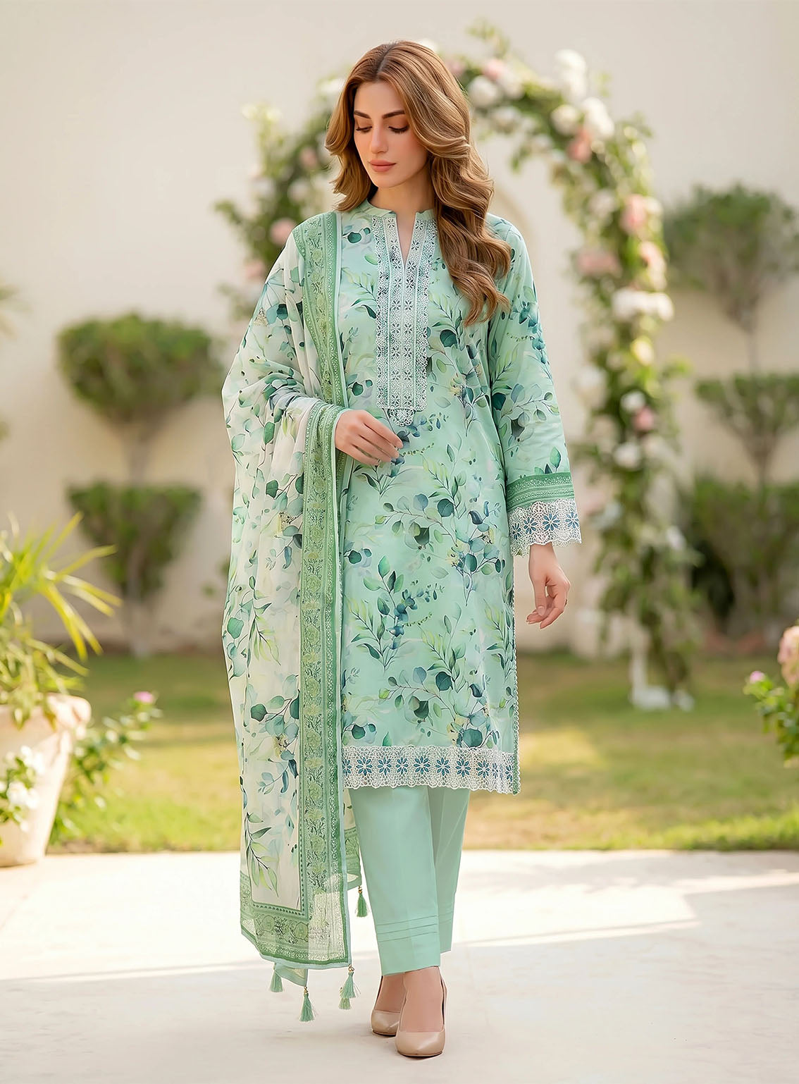 Essential By LSM Lakhany Embroidered Lawn 3 Piece Unstitched Suit LSM26EELV2 D-LG-MM-1036