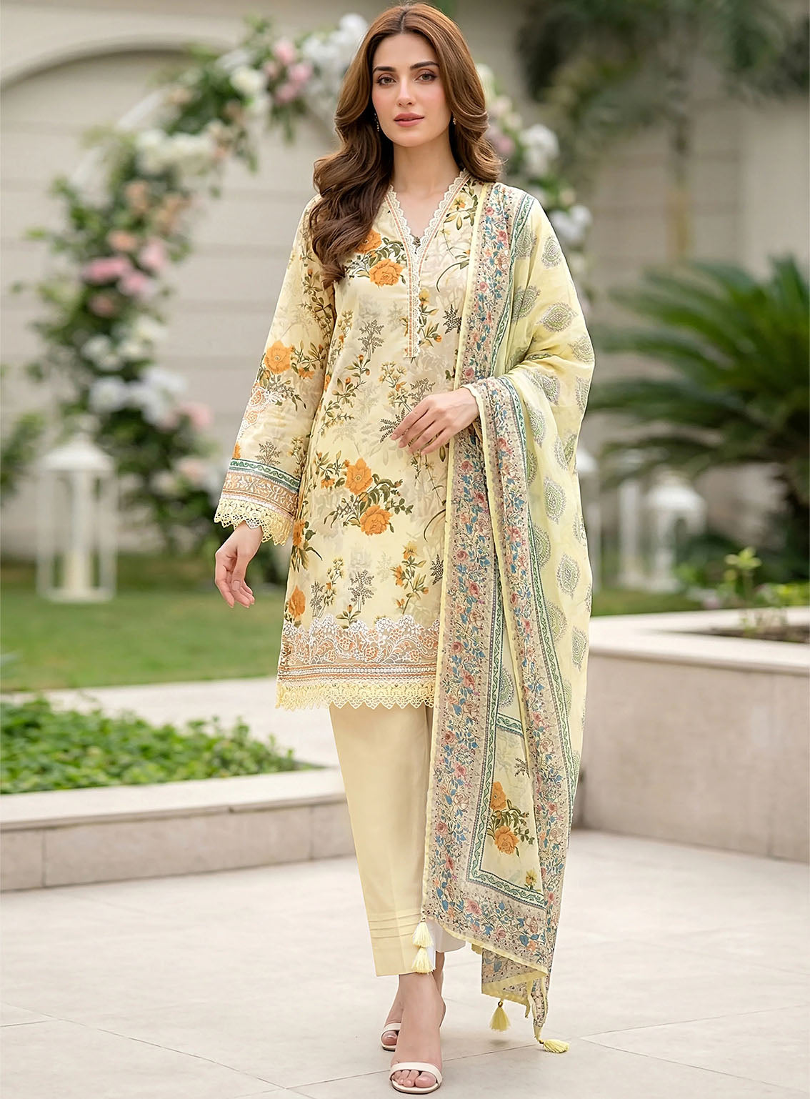 Essential By LSM Lakhany Embroidered Lawn 3 Piece Unstitched Suit LSM26EELV2 D-LG-MM-1037