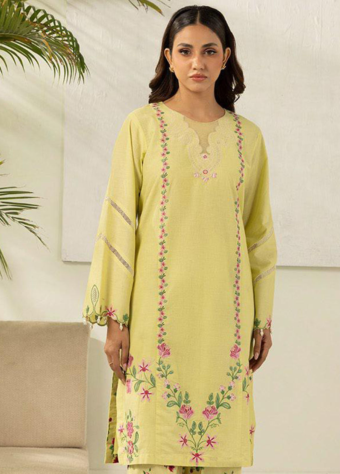 Essential By Zellbury Embroidered Lawn 2 Piece Unstitched Shirt & Trouser WUS26E20532