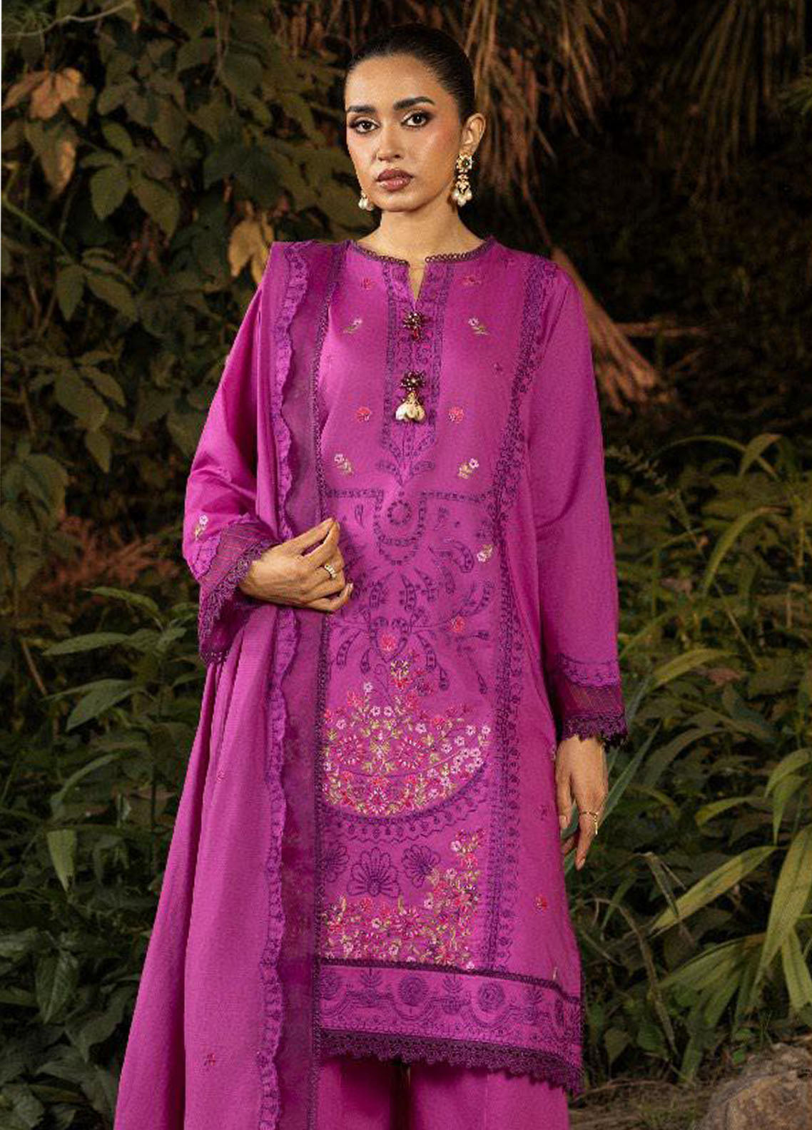Essential By Zellbury Embroidered Lawn 3 Piece Unstitched Suit WUS26E30507