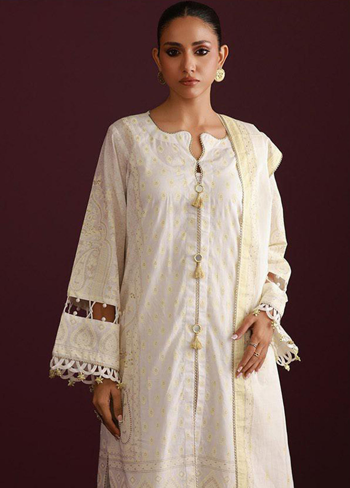 Essential By Zellbury Printed Lawn 3 Piece Unstitched Suit WUS26X30494