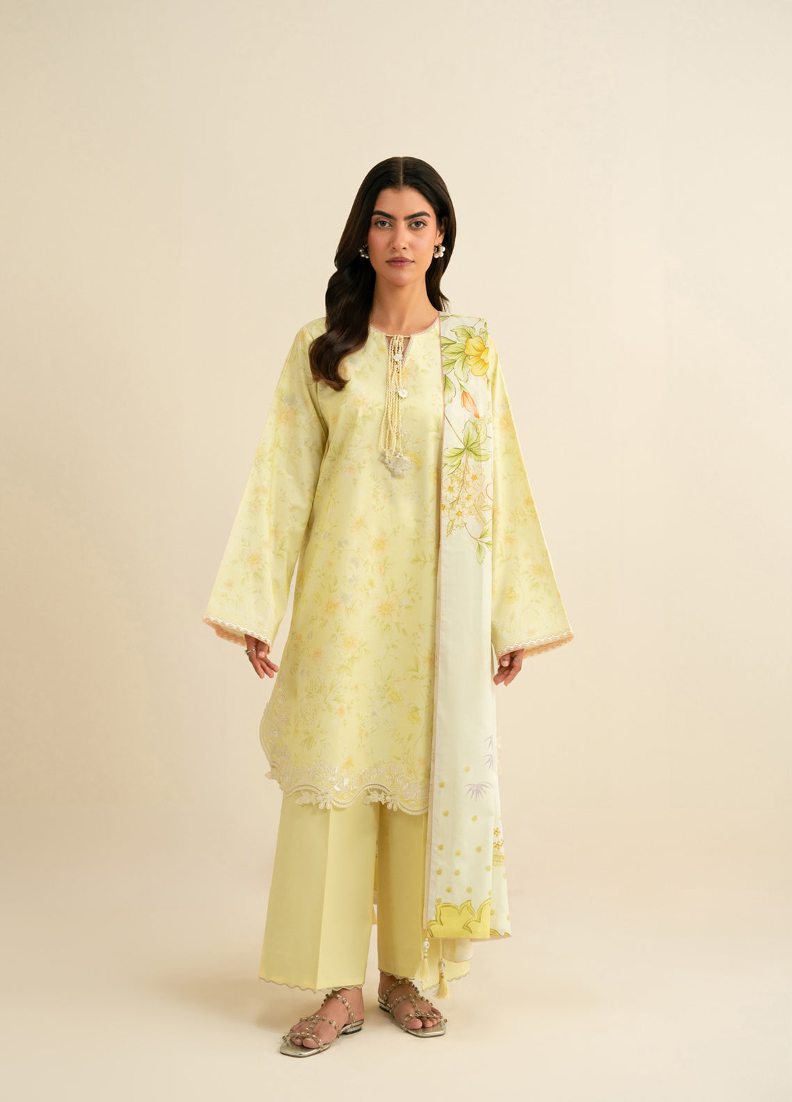 Essentials By Seran Embroidered Lawn 3 Piece Unstitched Suit SRN26EV2 D-04 SOLENE