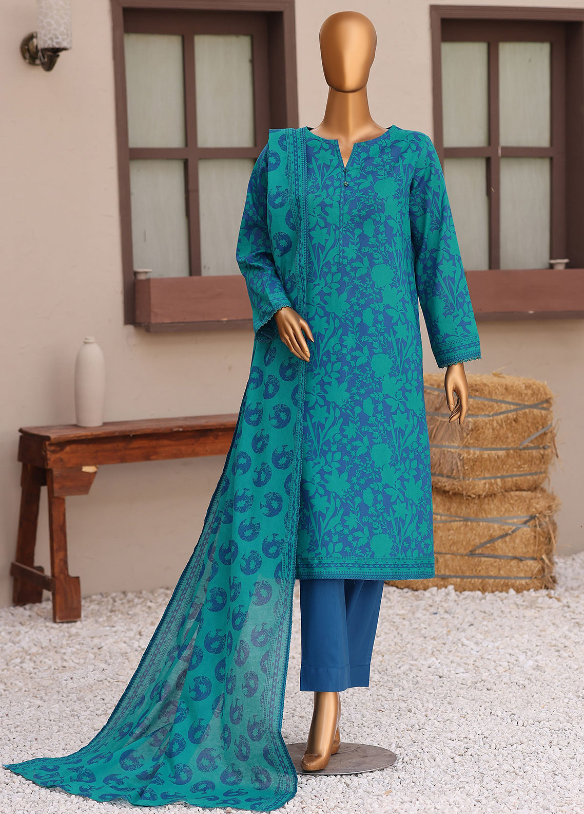 Everyday Prints By HZ Textile Printed Lawn 3 Piece Unstitched Suit HZ26FDP D-3320