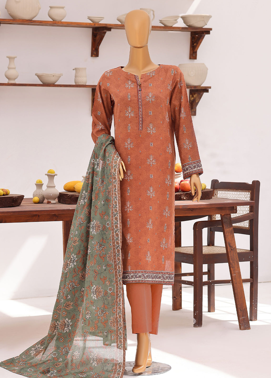 Everyday Prints By HZ Textile Printed Lawn 3 Piece Unstitched Suit HZ26FDP D-3321