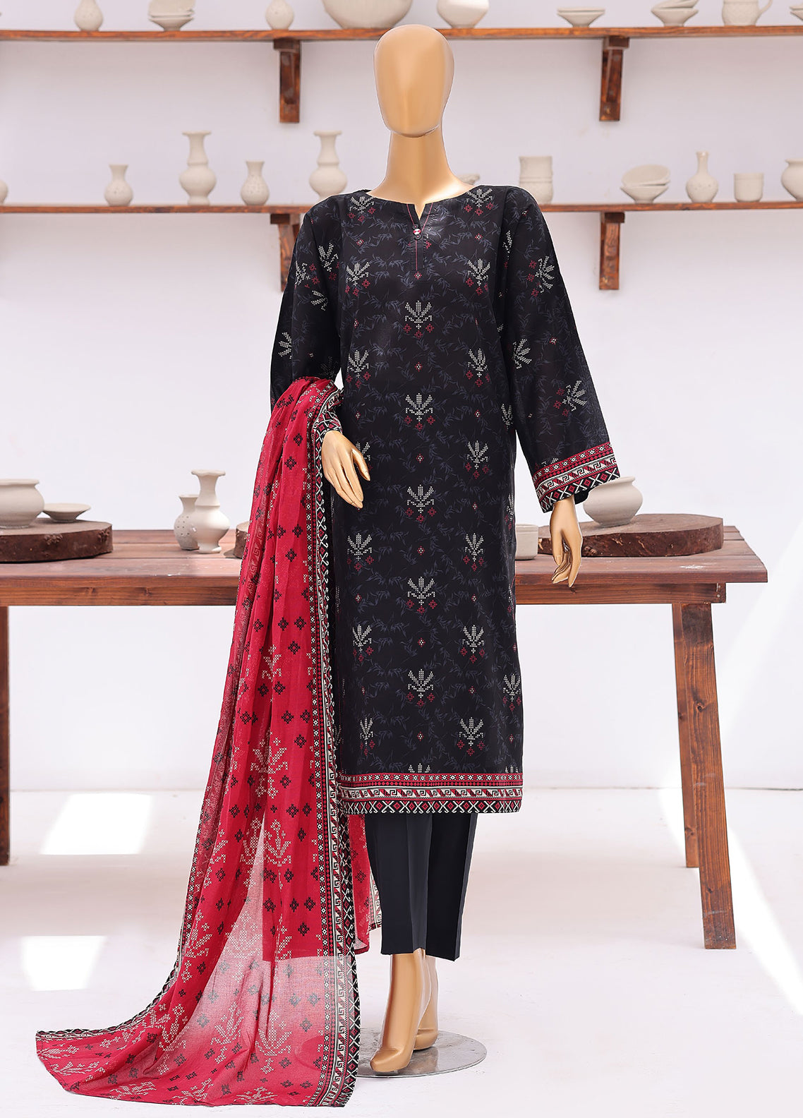 Everyday Prints By HZ Textile Printed Lawn 3 Piece Unstitched Suit HZ26FDP D-3323