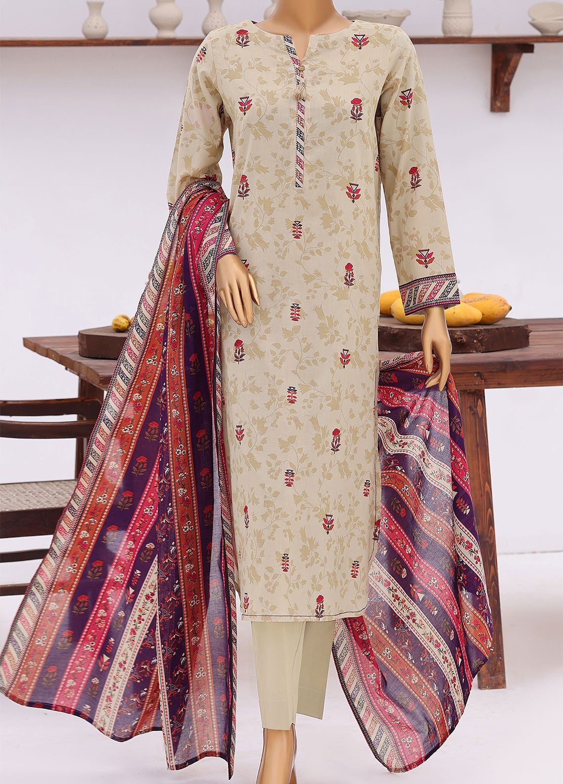 Everyday Prints By HZ Textile Printed Lawn 3 Piece Unstitched Suit HZ26FDP D-3324