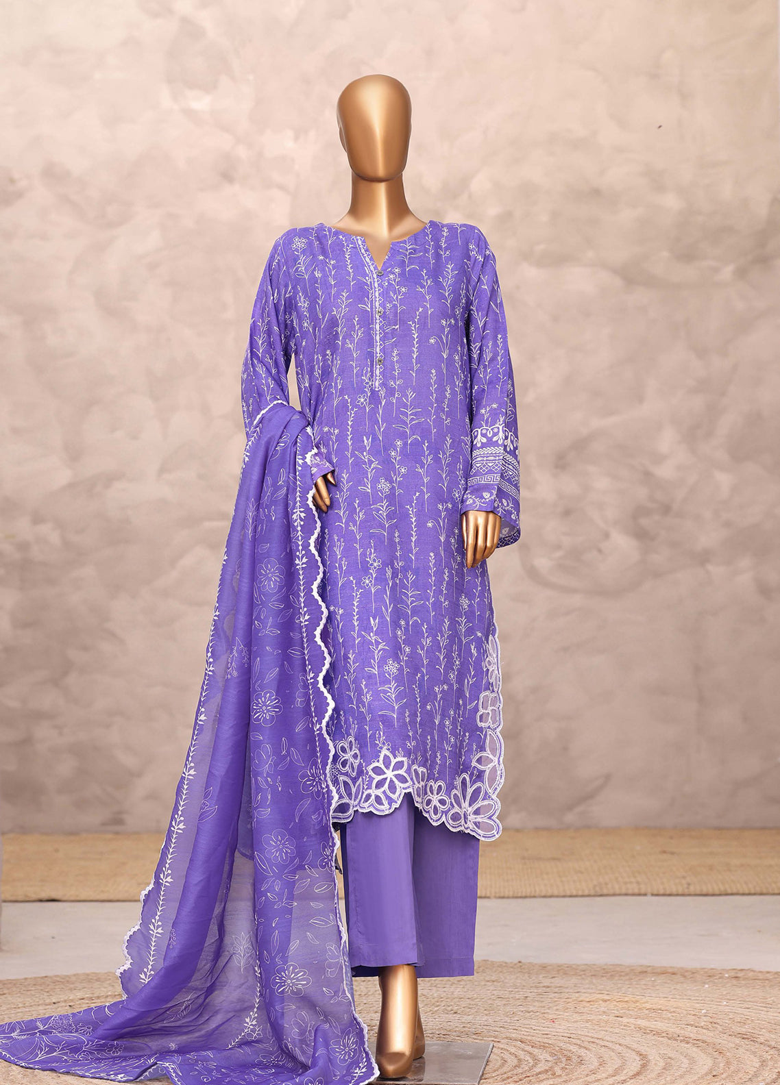 Festive Hues By HZ Textiles Embroidered Silk 3 Piece Stitched Suit HZ26FHDF D-VPE-2605