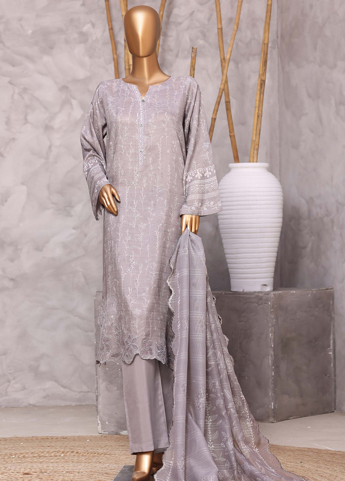 Festive Hues By HZ Textiles Embroidered Silk 3 Piece Stitched Suit HZ26FHDF D-VPE-2606