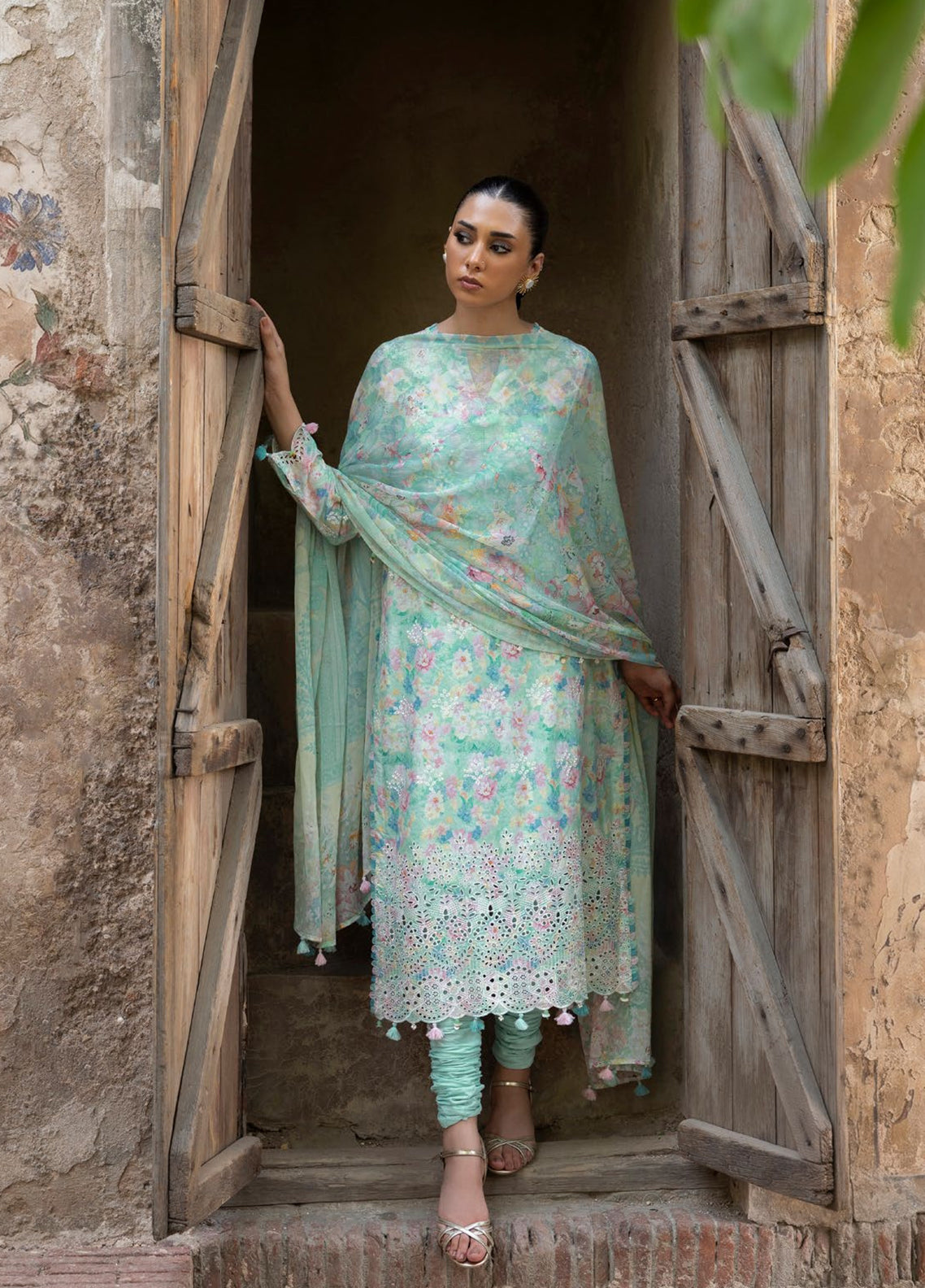 Flora By Gul Ahmed Embroidered Lawn 3 Piece Unstitched Suit GA26FEC D-BM-62064