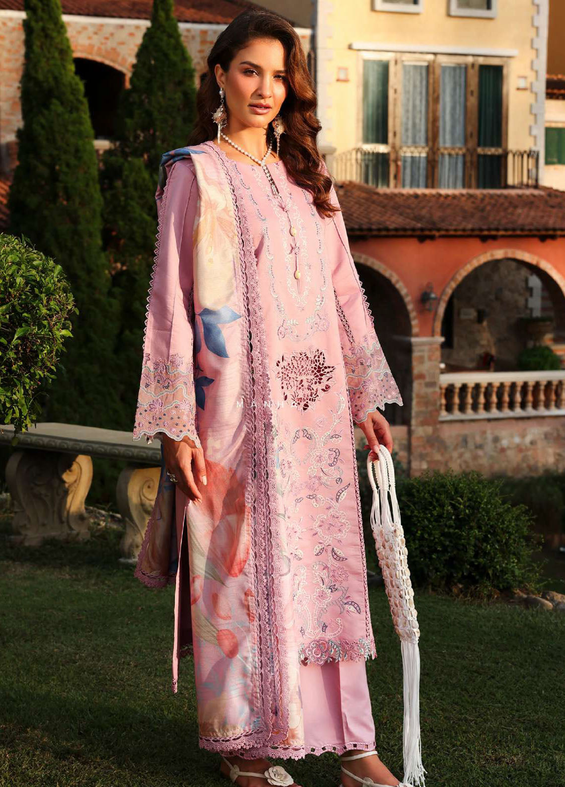 Florence by Rang Rasiya Embroidered Lawn 3 Piece Unstitched Suit RR26FL D-06 Manha