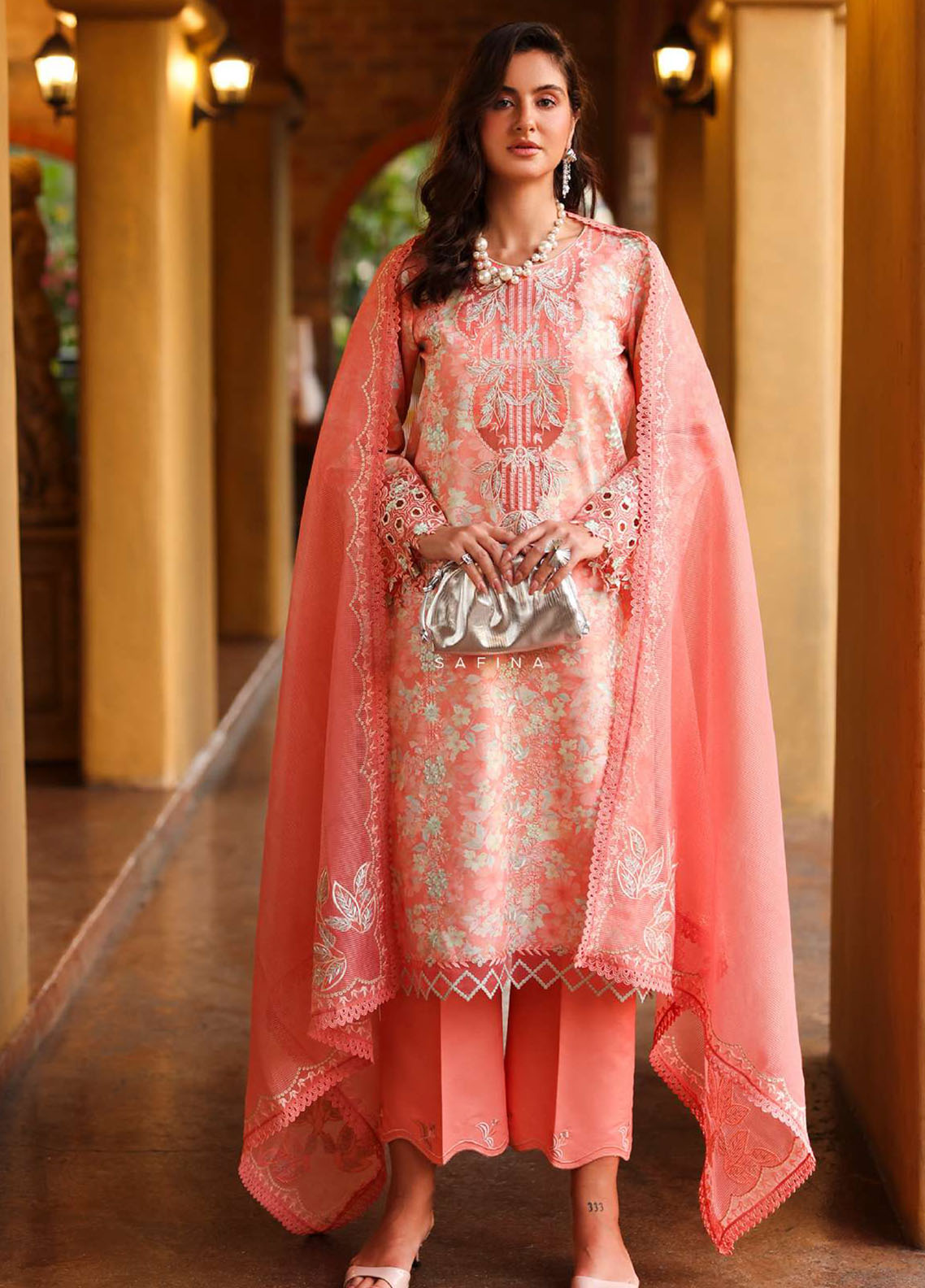 Florence by Rang Rasiya Embroidered Lawn 3 Piece Unstitched Suit RR26FL D-09 Safina