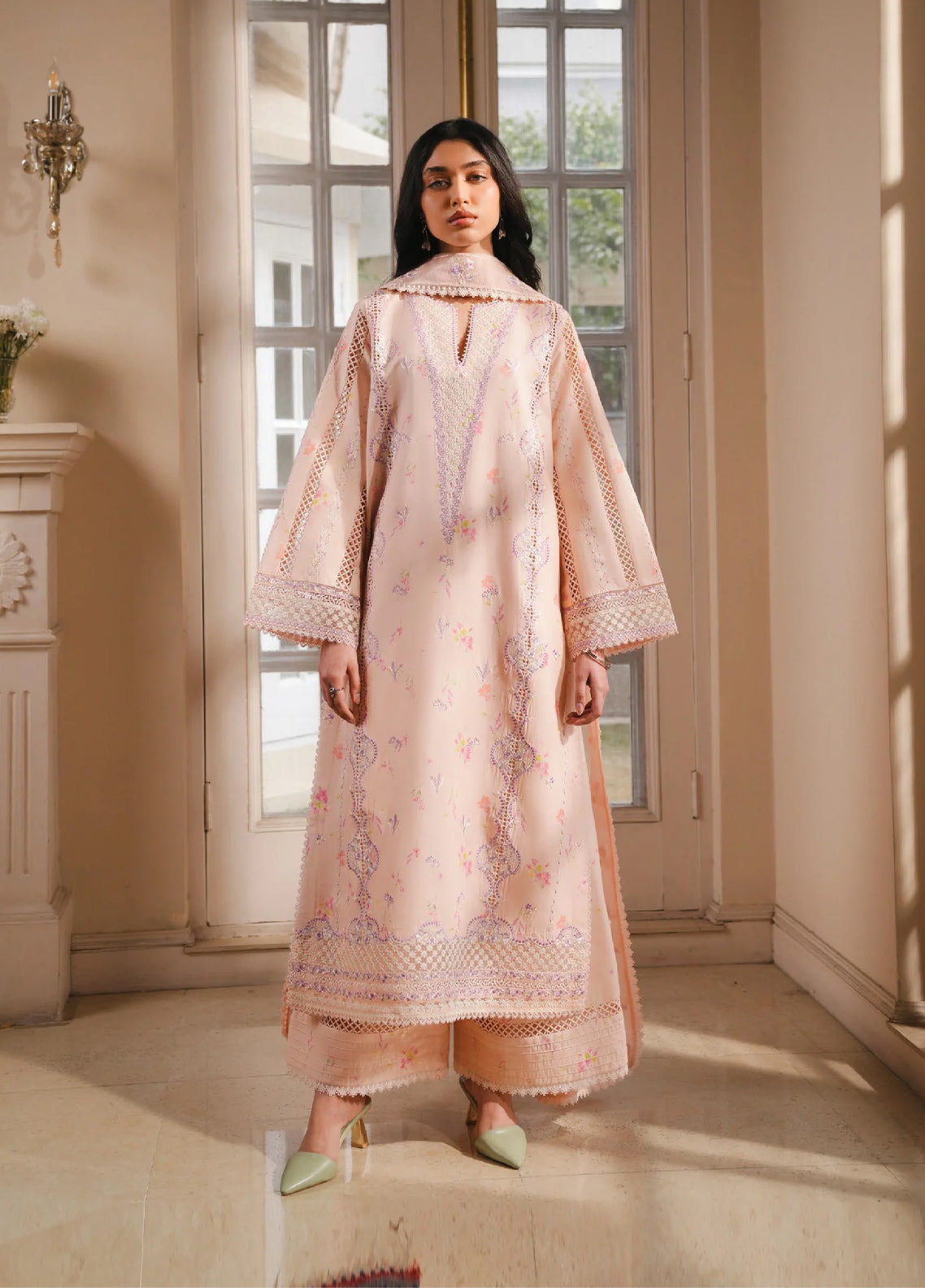 Florette By Afrozeh Embroidered Lawn 3 Piece Unstitched Suit AF26FPE D-FWU-0042 MIREL