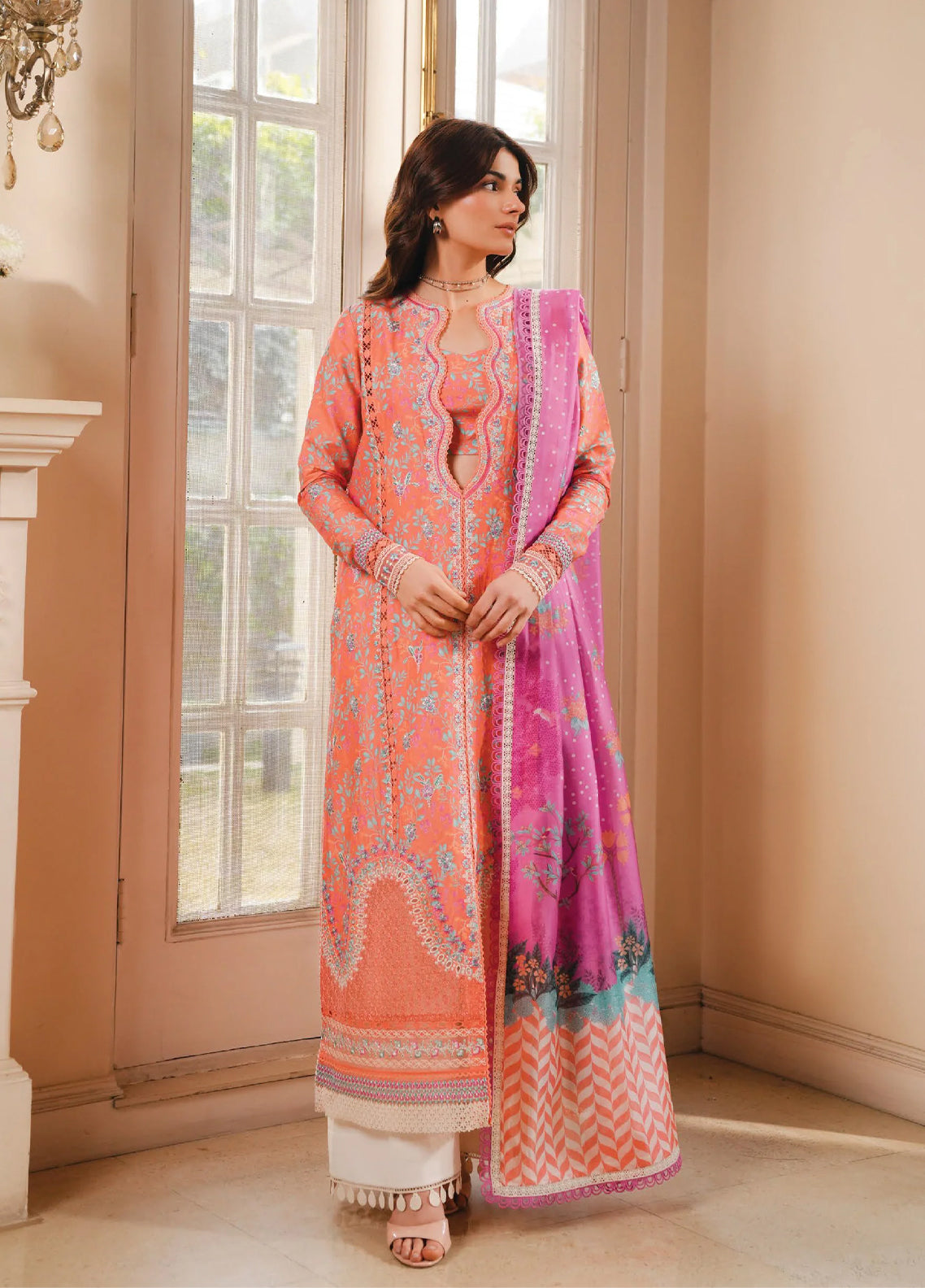 Florette By Afrozeh Embroidered Lawn 3 Piece Unstitched Suit AF26FPE D-FWU-0050 NEXA