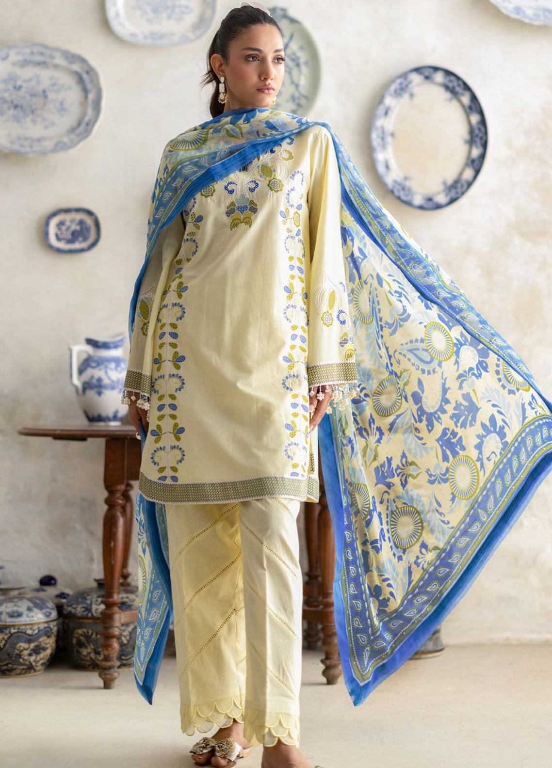 Freesia The Summer Bloom By Gul Ahmed Embroidered Lawn 3 Piece Unstitched Suit GA26FTSB D-BM-62005