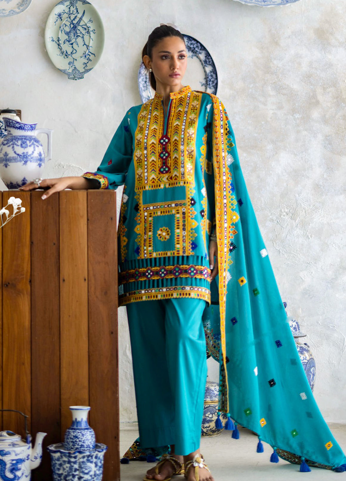 Freesia The Summer Bloom By Gul Ahmed Embroidered Lawn 3 Piece Unstitched Suit GA26FTSB D-CL-52569