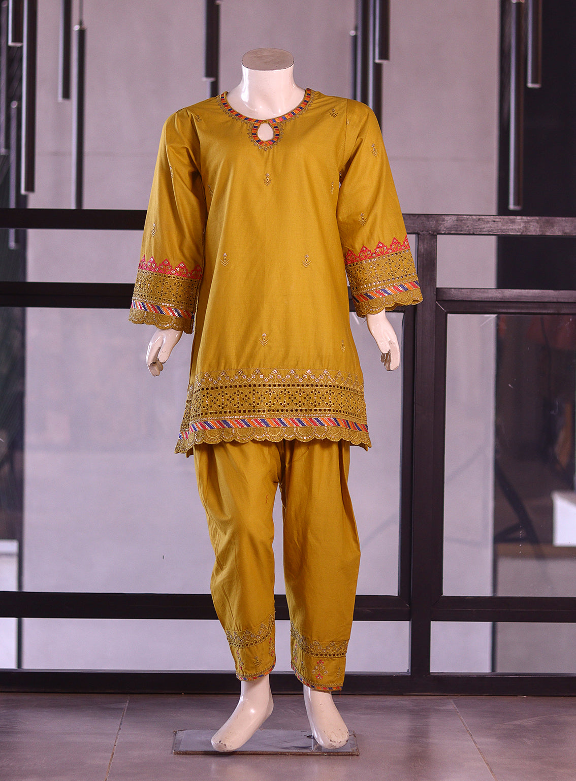 Fresh Birds Fancy Embroidered Cotton 2 Piece Stitched Shirt & Trouser FB26K&G D-90002-MT