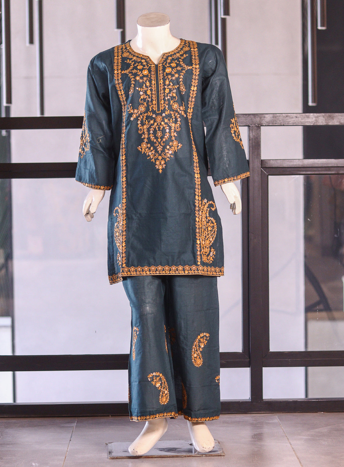 Fresh Birds Fancy Embroidered Cotton 2 Piece Stitched Shirt & Trouser FB26K&G D-90003-KGN