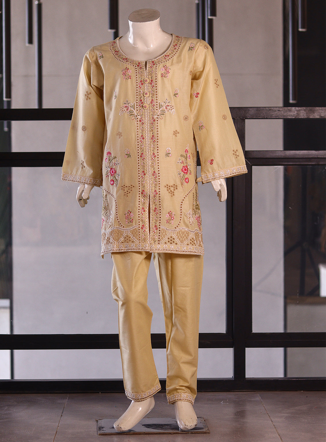 Fresh Birds Fancy Embroidered Cotton 2 Piece Stitched Shirt & Trouser FB26K&G D-90008-SK