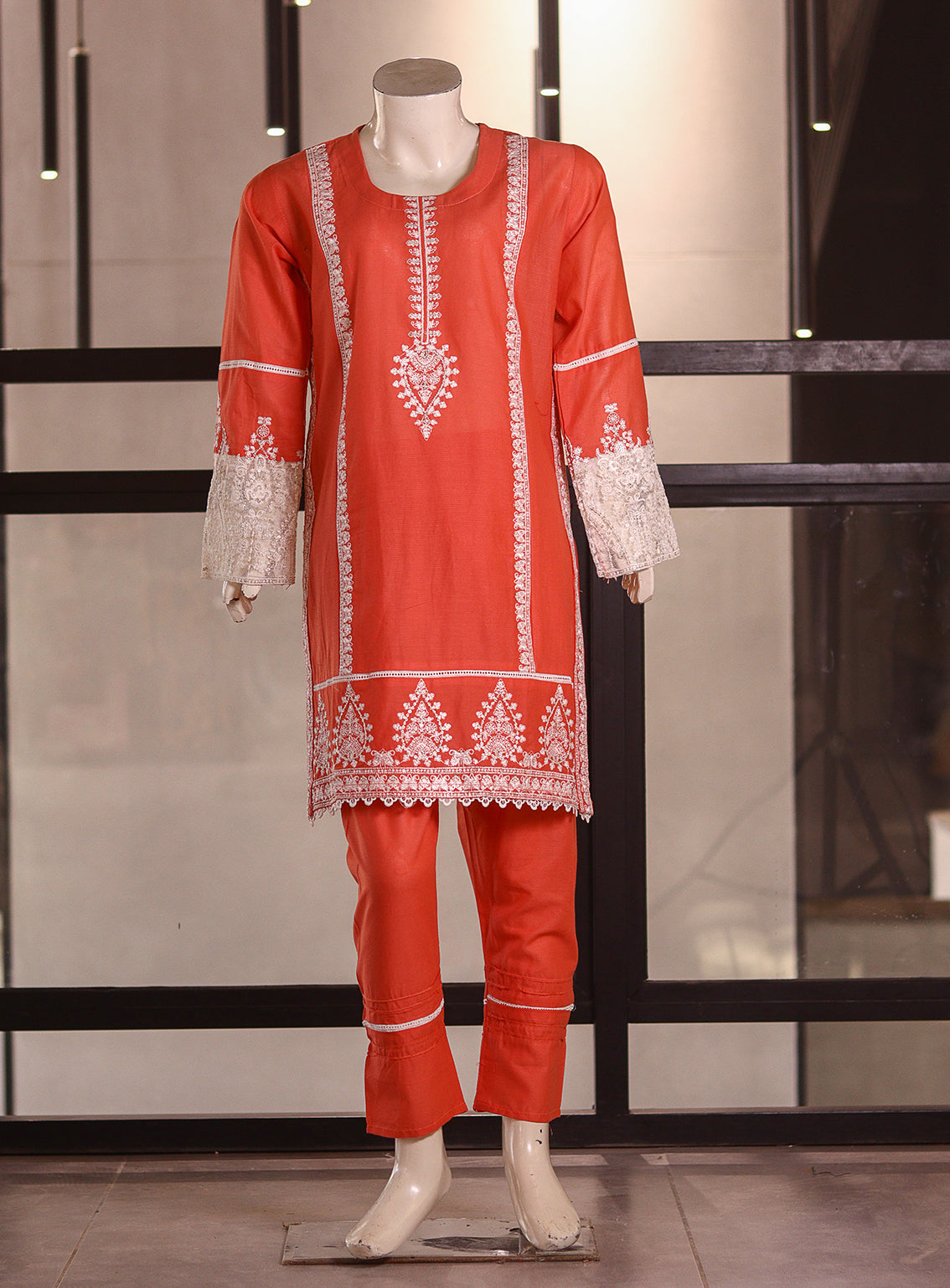 Fresh Birds Fancy Embroidered Cotton 2 Piece Stitched Shirt & Trouser FB26K&G D-90013-PC