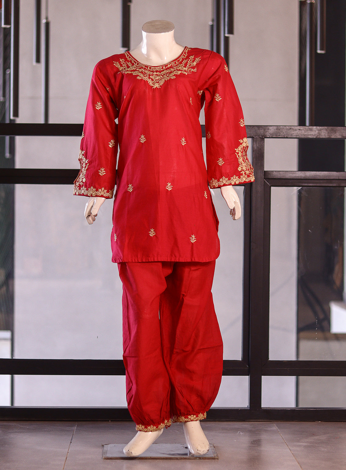 Fresh Birds Fancy Embroidered Cotton 2 Piece Stitched Shirt & Trouser FB26K&G D-90016-PK