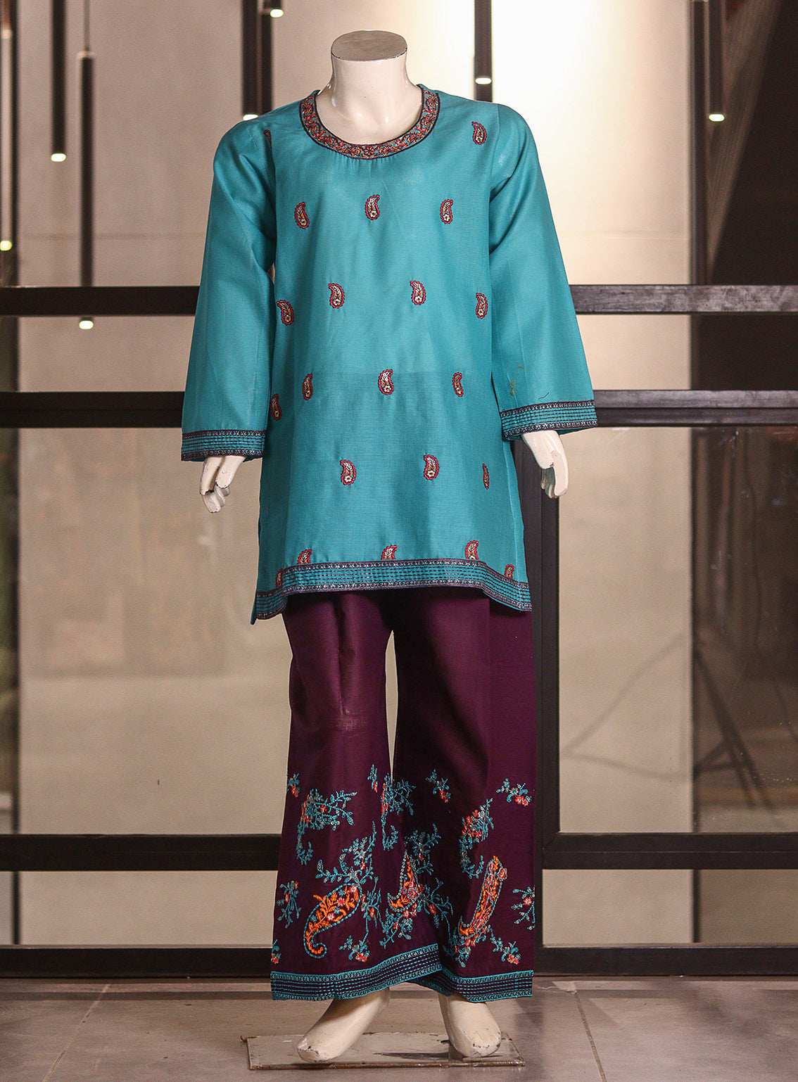 Fresh Birds Fancy Embroidered Cotton 2 Piece Stitched Shirt & Trouser FB26K&G D-90039-SGN