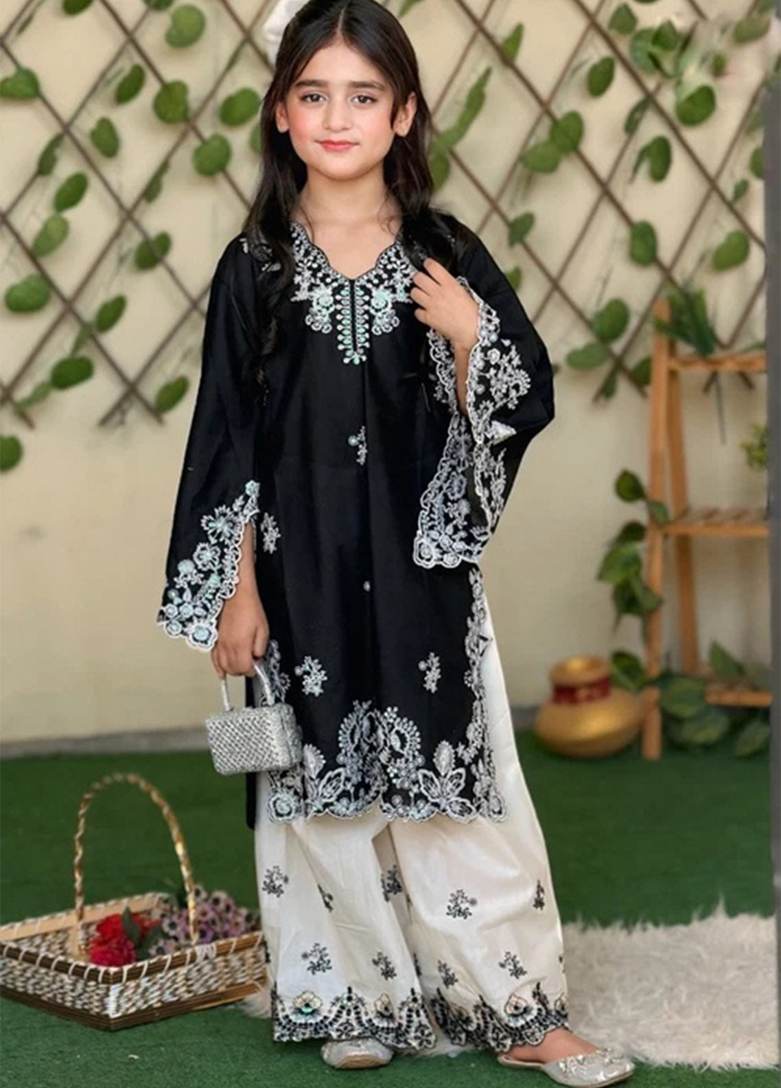 Fresh Birds Fancy Embroidered Cotton Kids 2 Piece Stitched Shirt Trouser FB26KG D-91002