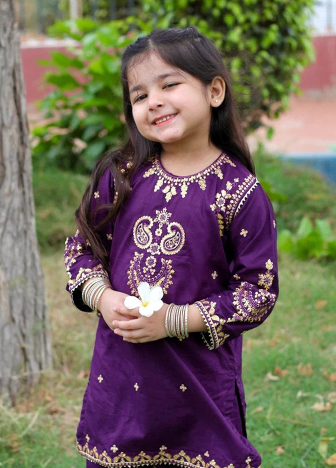 Fresh Birds Fancy Embroidered Cotton Kids 2 Piece Stitched Shirt Trouser FB26KG D-91004