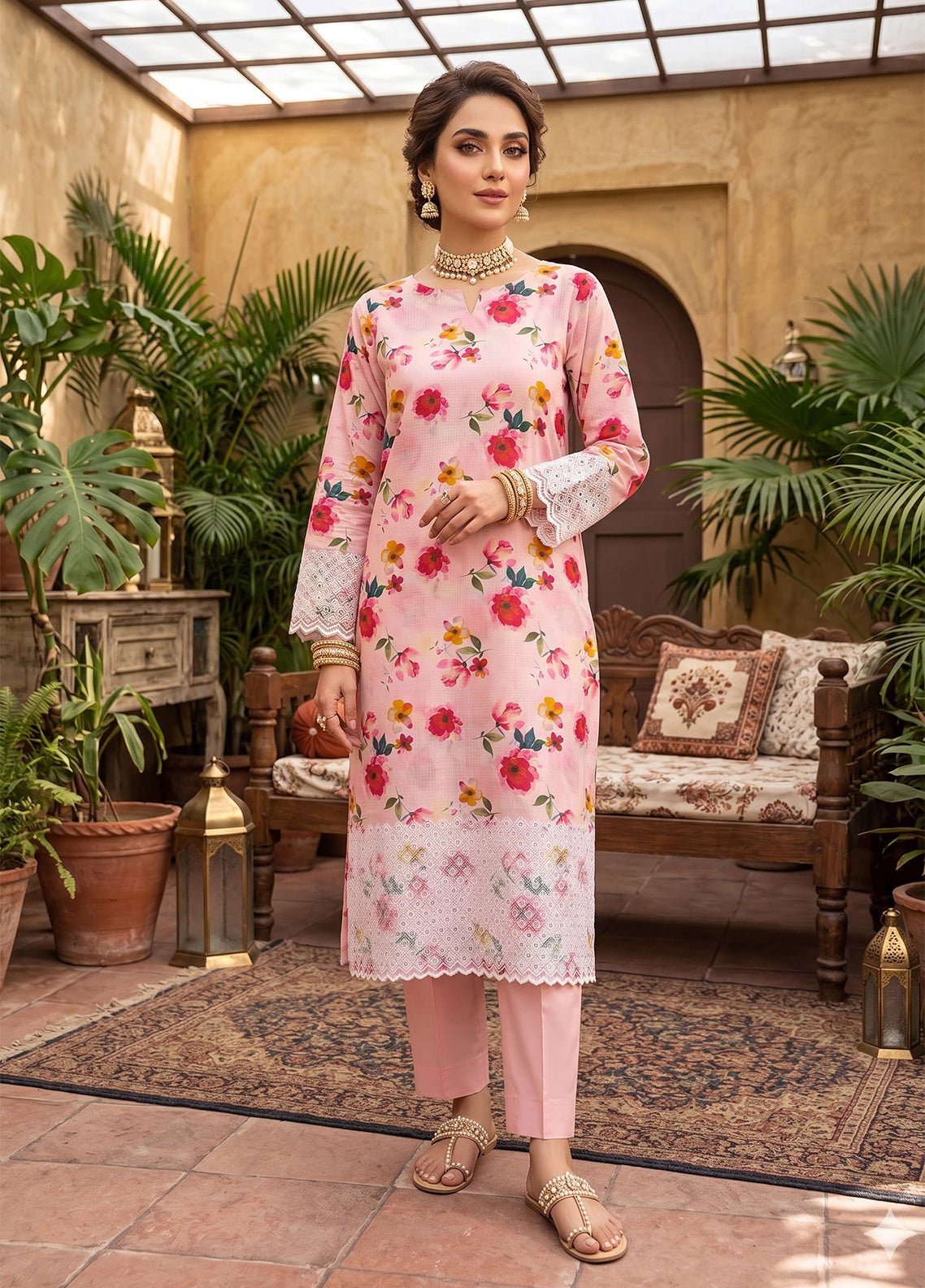 Genz By Schick Printed Lawn 2 Piece Unstitched Suit SDH26GZ D-05