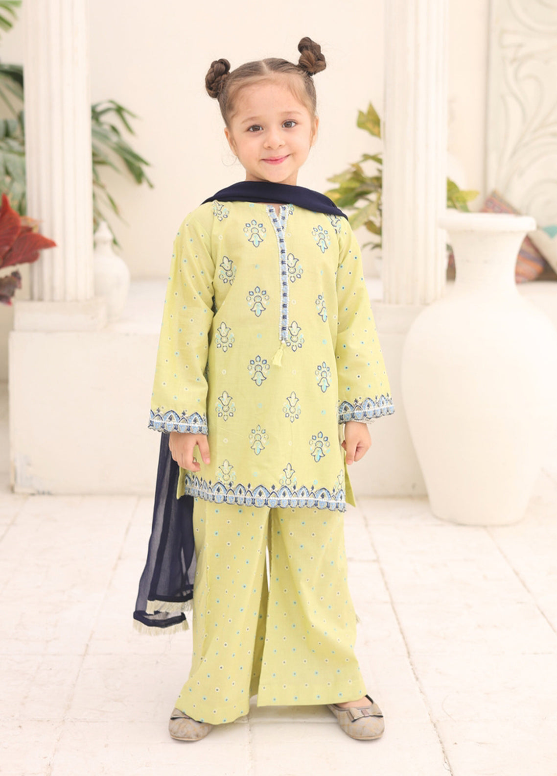 Guldasta By Shanzey Embroidered Cotton Stitched 3 Piece Suit For Girls S26SE D-SHK-7001