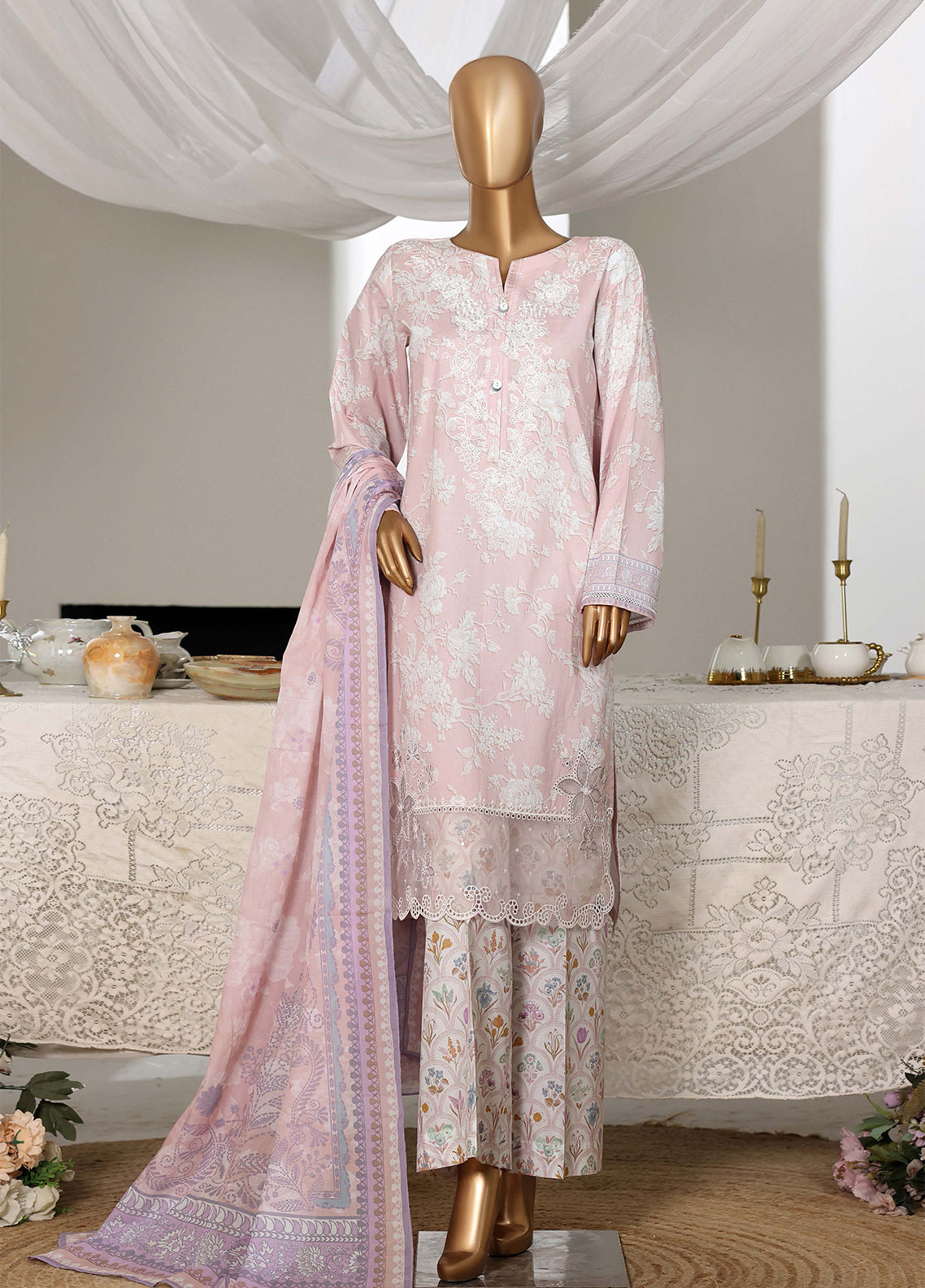 Guldozi By HZ Textiles Embroidered Lawn 3 Piece Stitched Suit HZ26GEL D-025