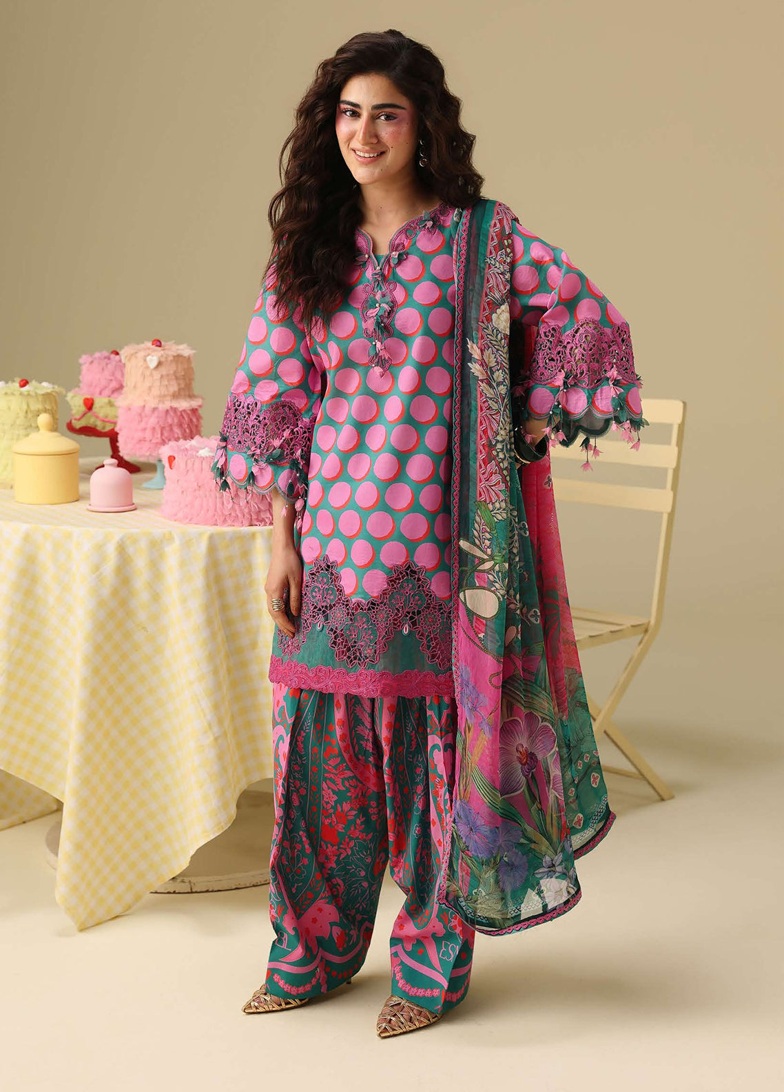 Hemline Soleil By Mushq Embroidered Lawn 3 Piece Unstitched Suit MQ26HSP D-304 PETAL SONATA