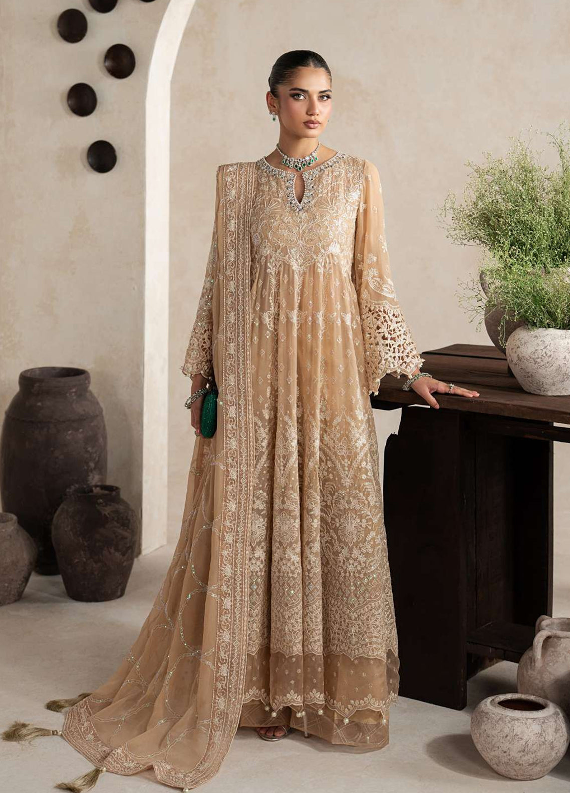 Inaaya By Gulaal Embroidered Chiffon 3 Piece Unstitched Suit GL26IECV2 D-54 NIAA