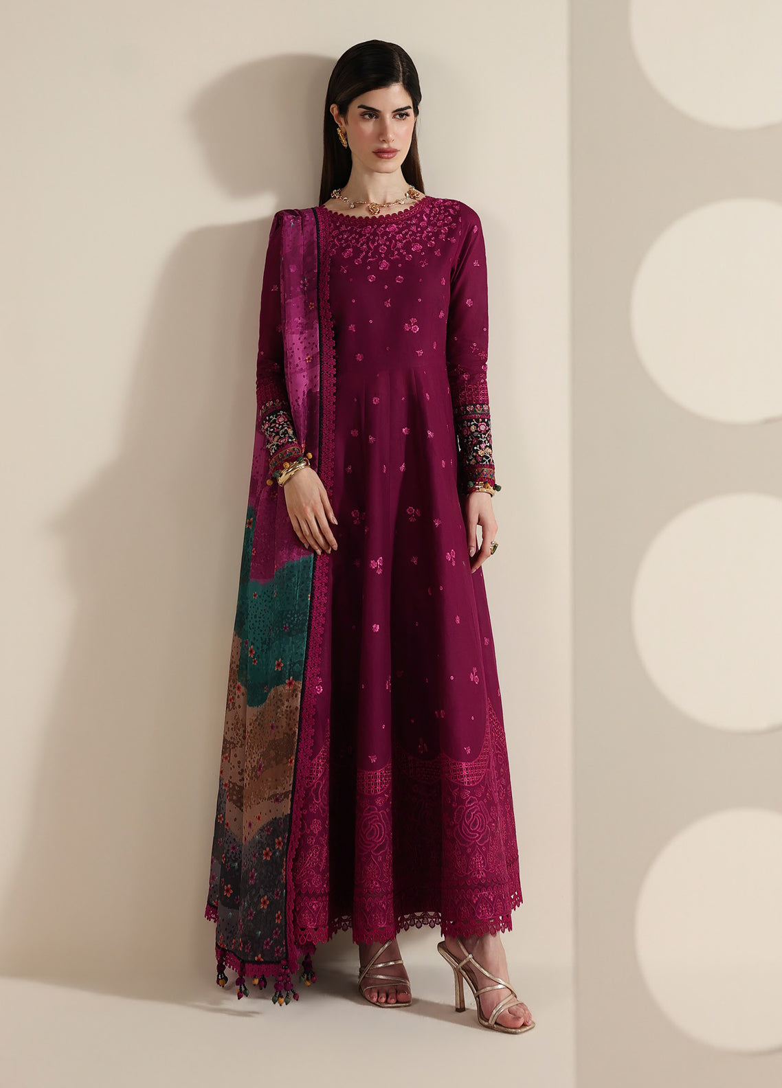 Iris By Jazmin Luxury Embroidered Lawn 3 Piece Unstitched Suit JZ25I D-IL-02