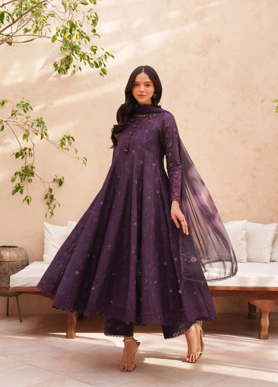 Iznik Festive Embroidered Lawn 3 Piece Unstitched Suit IZ26EEL D-EL-08