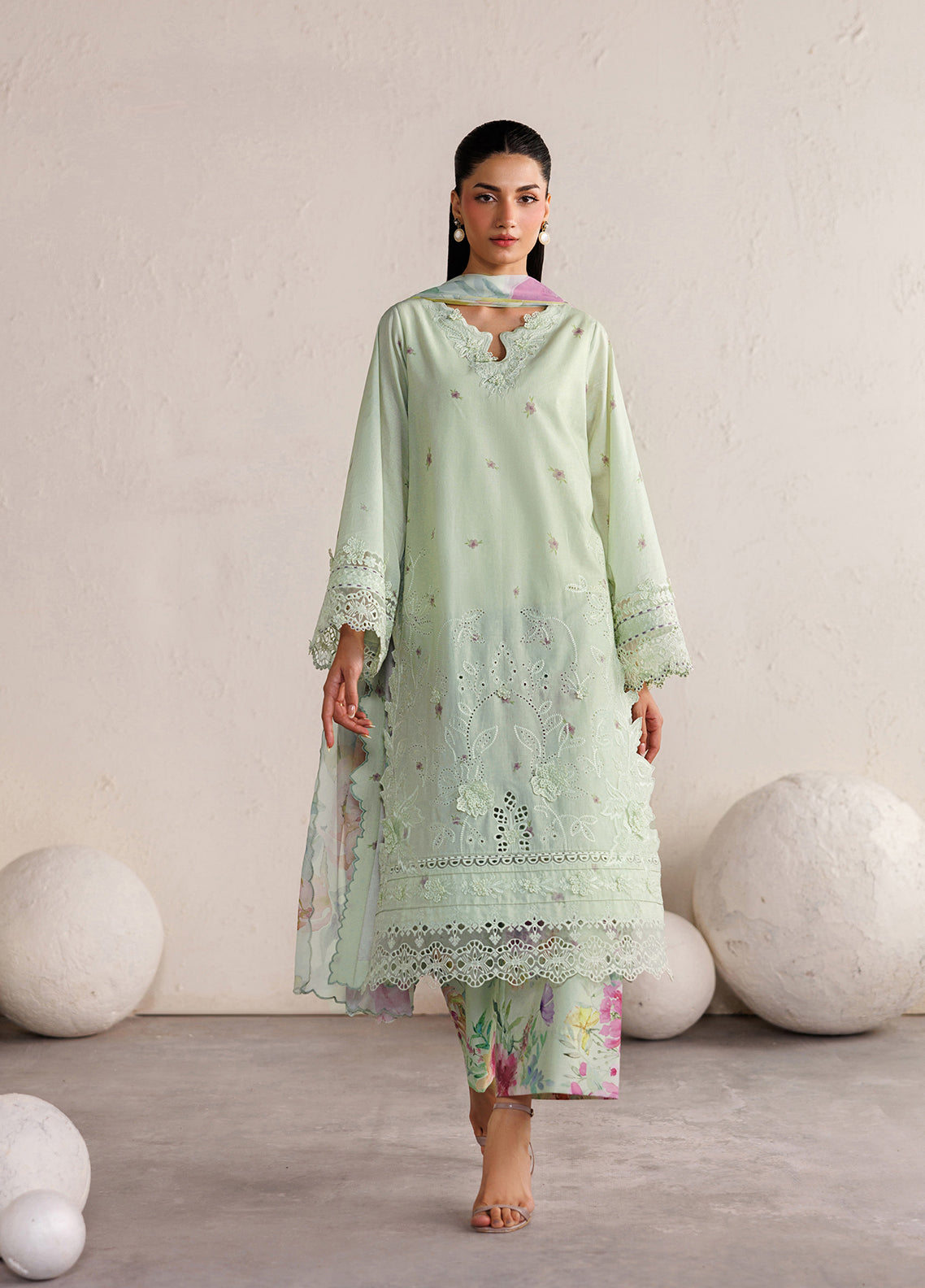 Iznik Festive Embroidered Lawn 3 Piece Unstitched Suit IZ26FL D-IBE-06