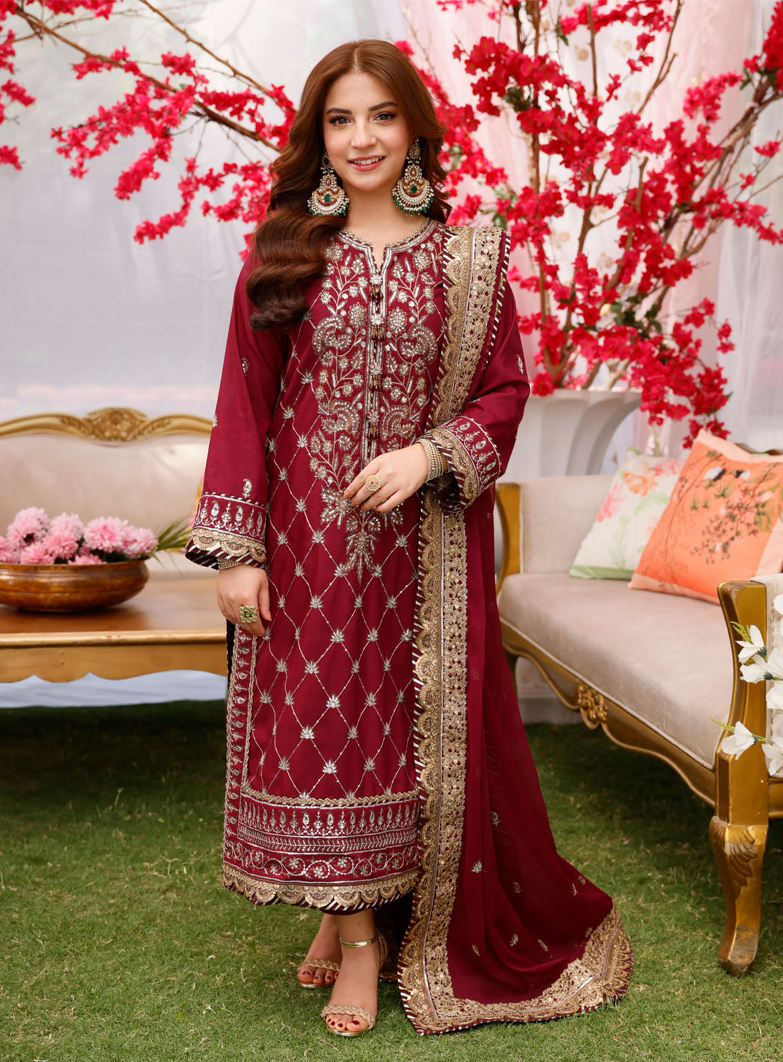 Jag Mag By Asim Jofa Embroidered Lawn Silk Suits Unstitched 3 Piece - AJ24JM AJMJ-03