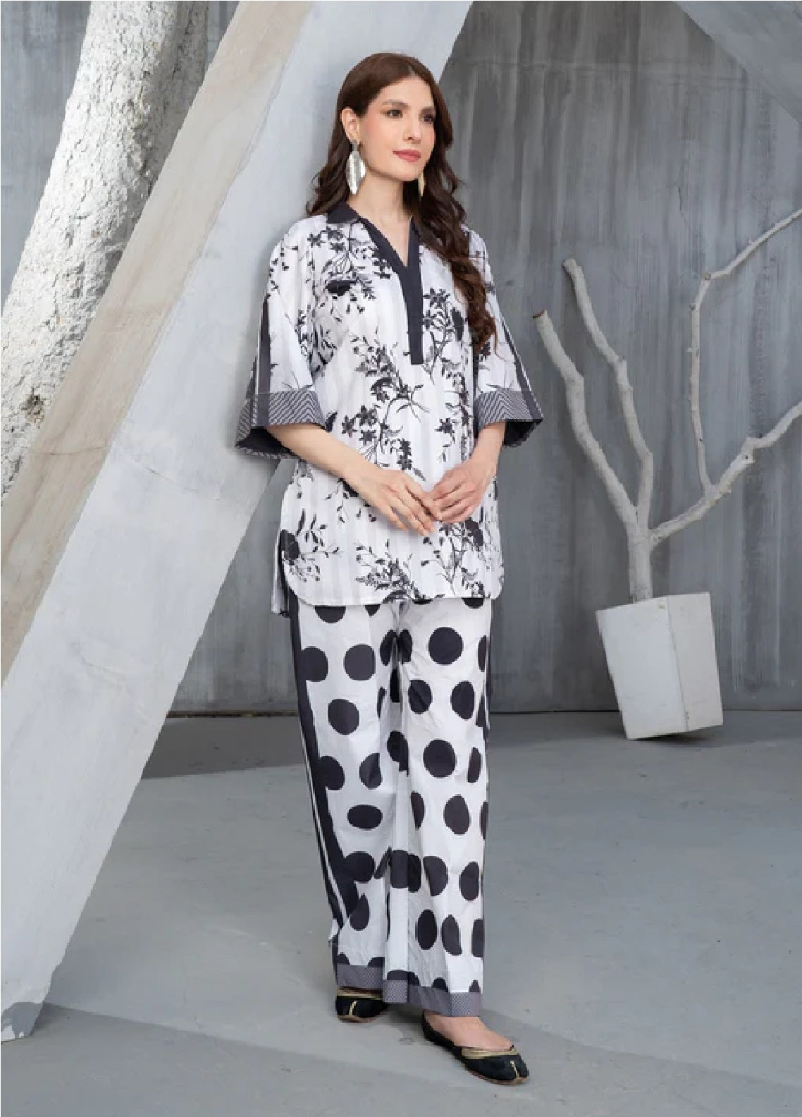 Jogi By Noorma Kaamal Printed Poly Silk Twisted Slub 2 Piece Stitched Suit NK26JPTL D-11