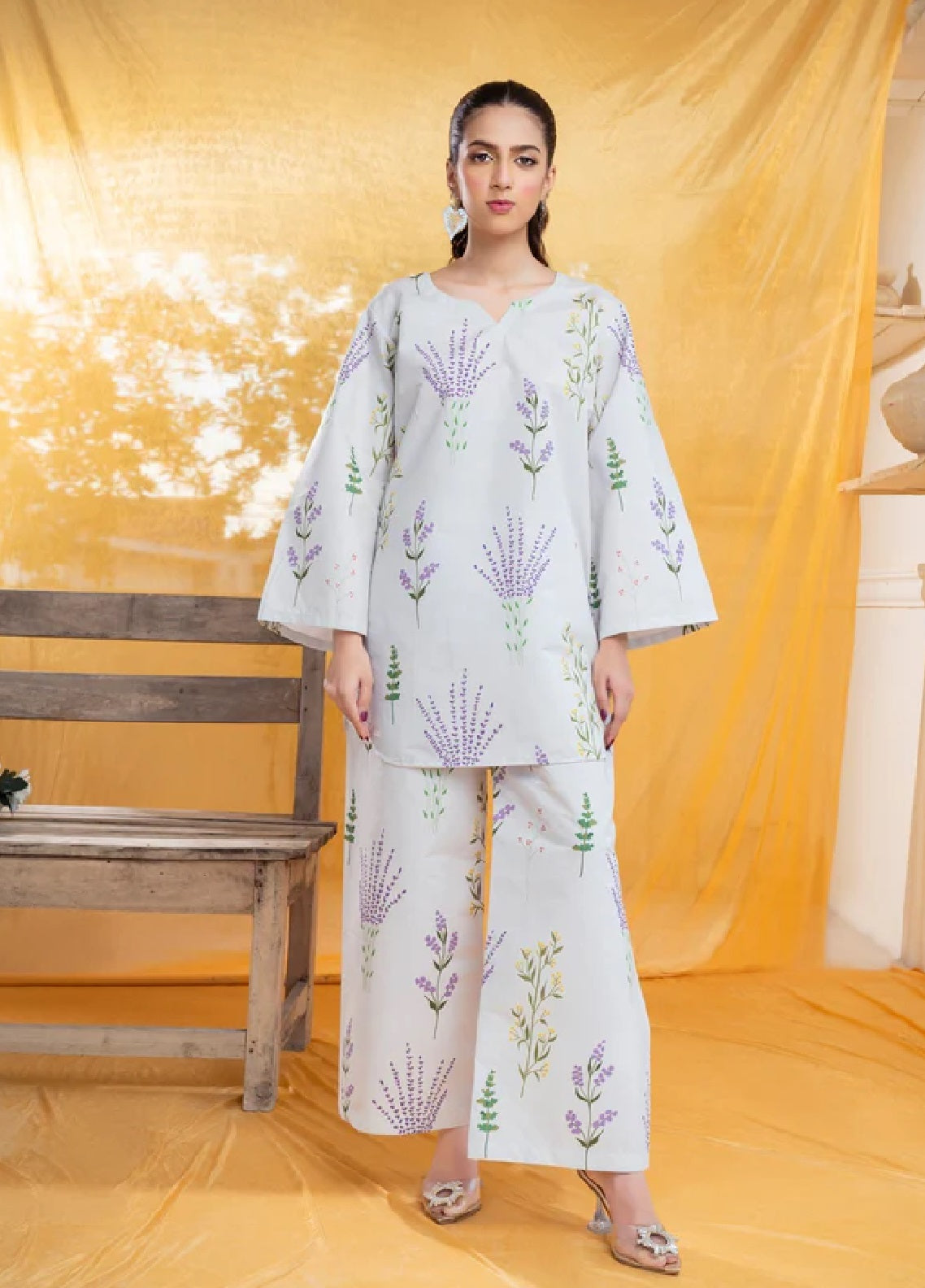 Jogi By Noorma Kaamal Printed Poly Silk Twisted Slub 2 Piece Stitched Suit NK26JPTL D-25