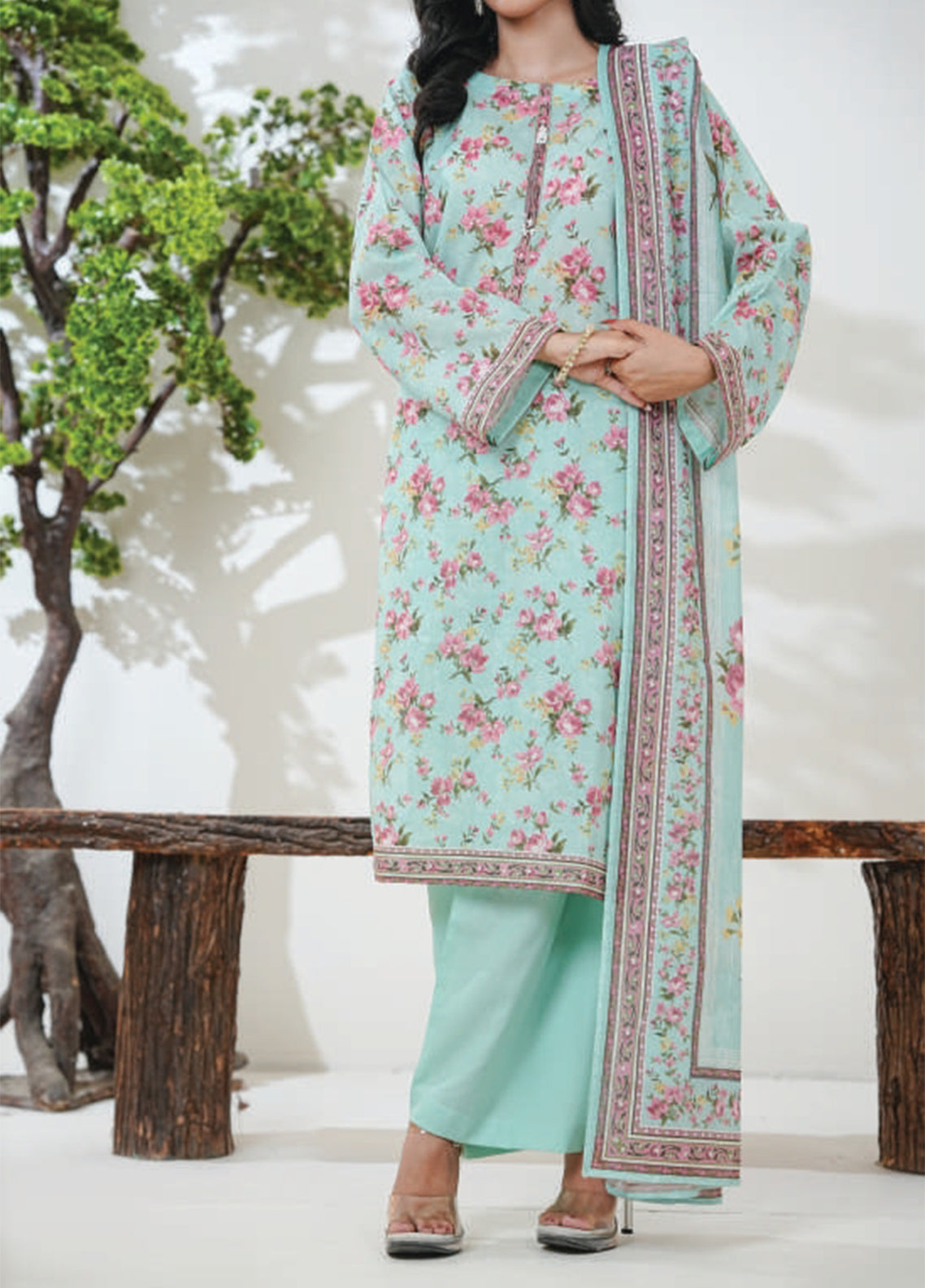 Kainat By Aizal Printed Lawn 3 Piece Stitched Suit AL26KPV3 D-750
