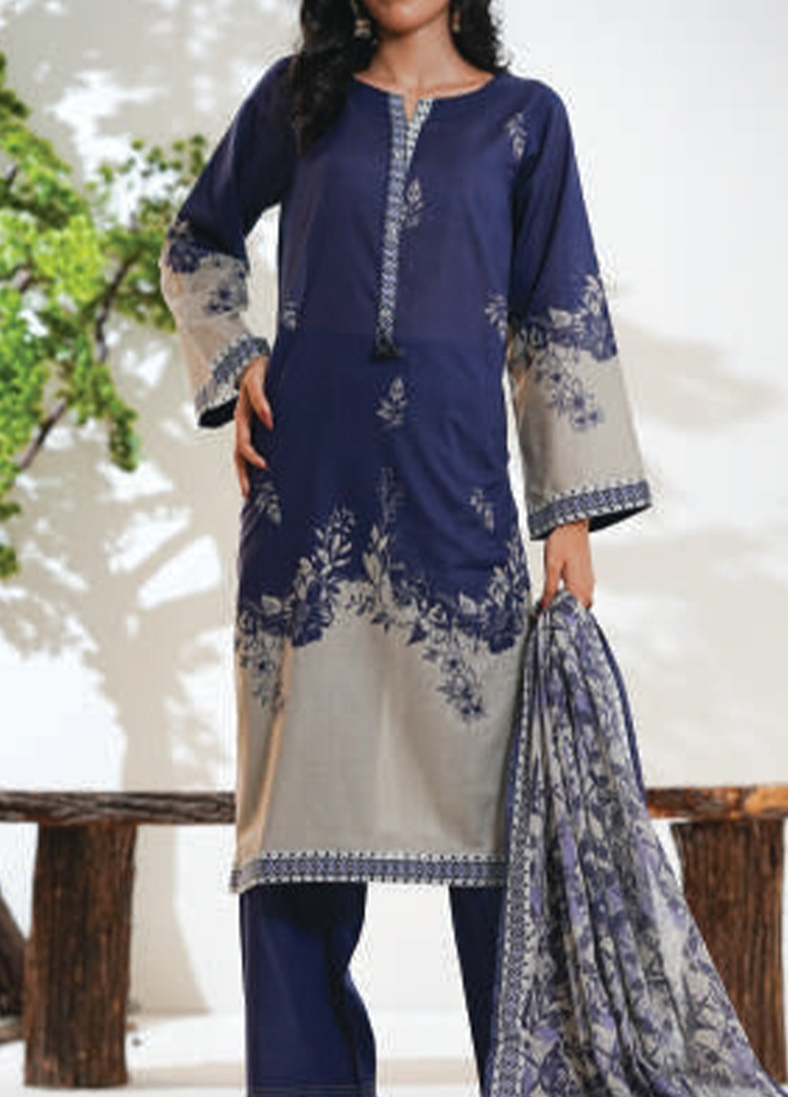 Kainat By Aizal Printed Lawn 3 Piece Stitched Suit AL26KPV3 D-779