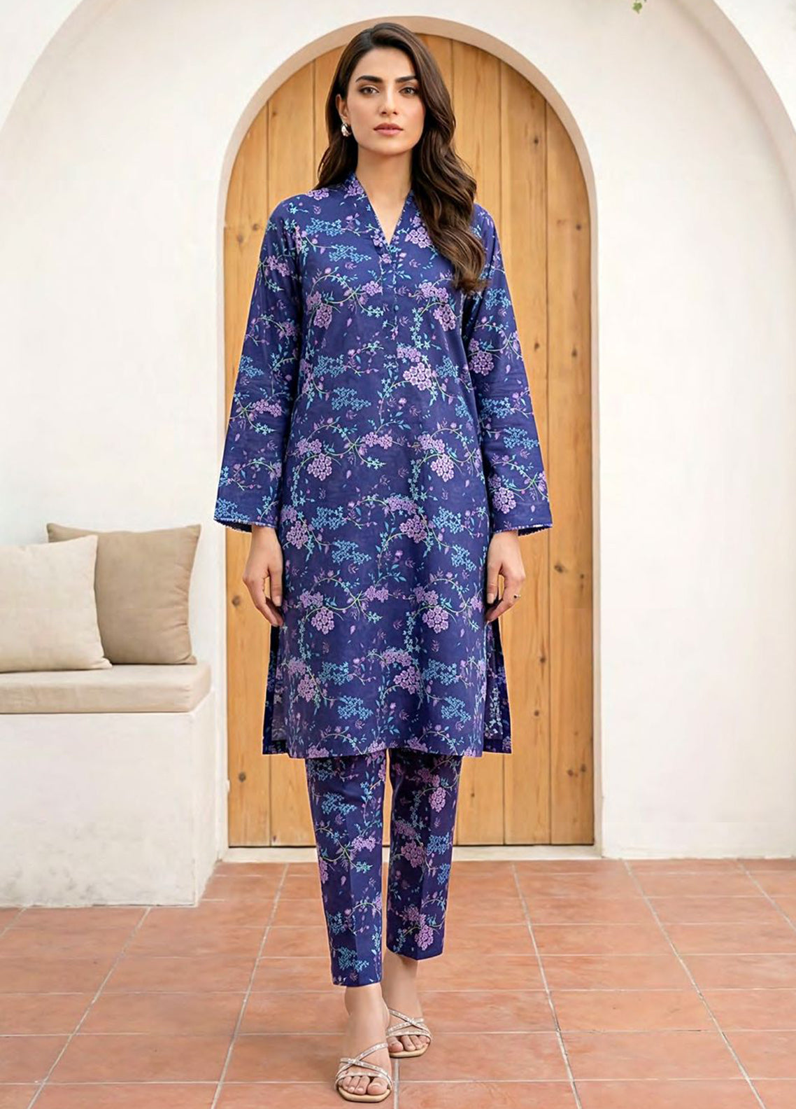 Khekasha By LSM Lakhany Printed Lawn 2 Piece Unstitched Shirt & Trouser LSM26KP D-03