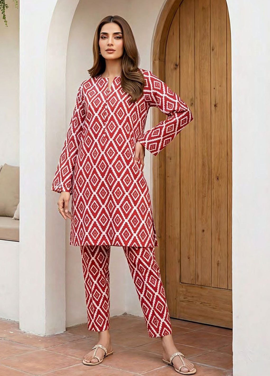 Khekasha By LSM Lakhany Printed Lawn 2 Piece Unstitched Shirt & Trouser LSM26KP D-07